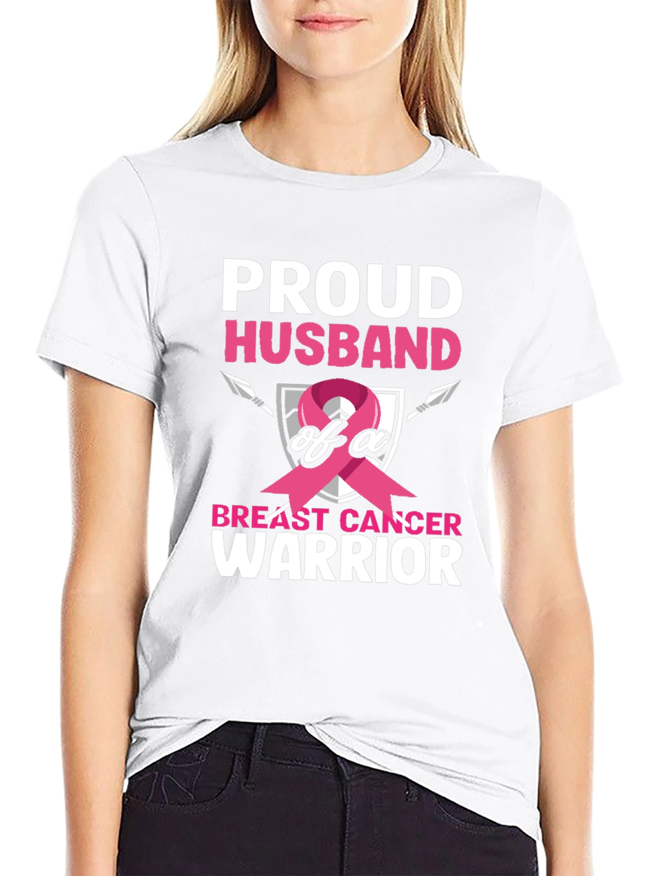Proud Husband of a Breast Cancer Warrior T-Shirt