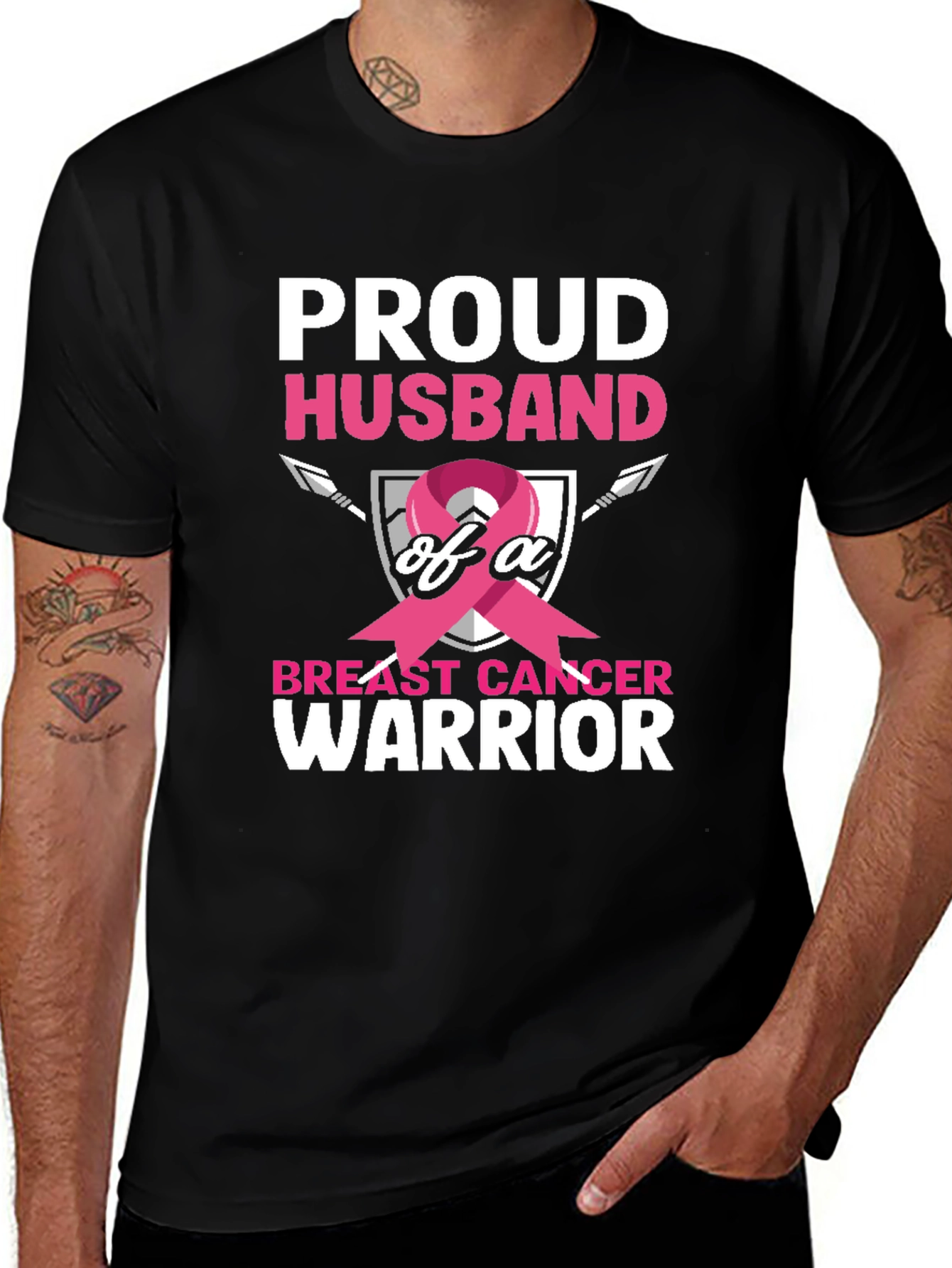 Proud Husband of a Breast Cancer Warrior T-Shirt