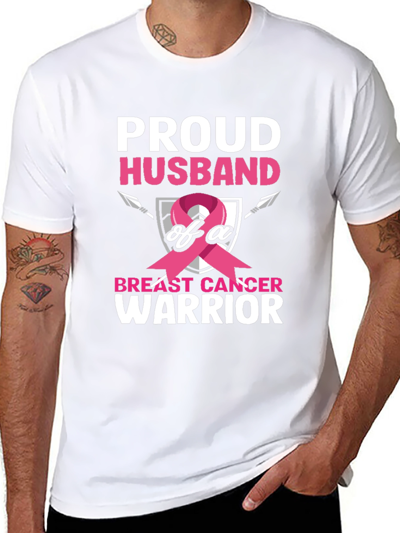 Proud Husband of a Breast Cancer Warrior T-Shirt