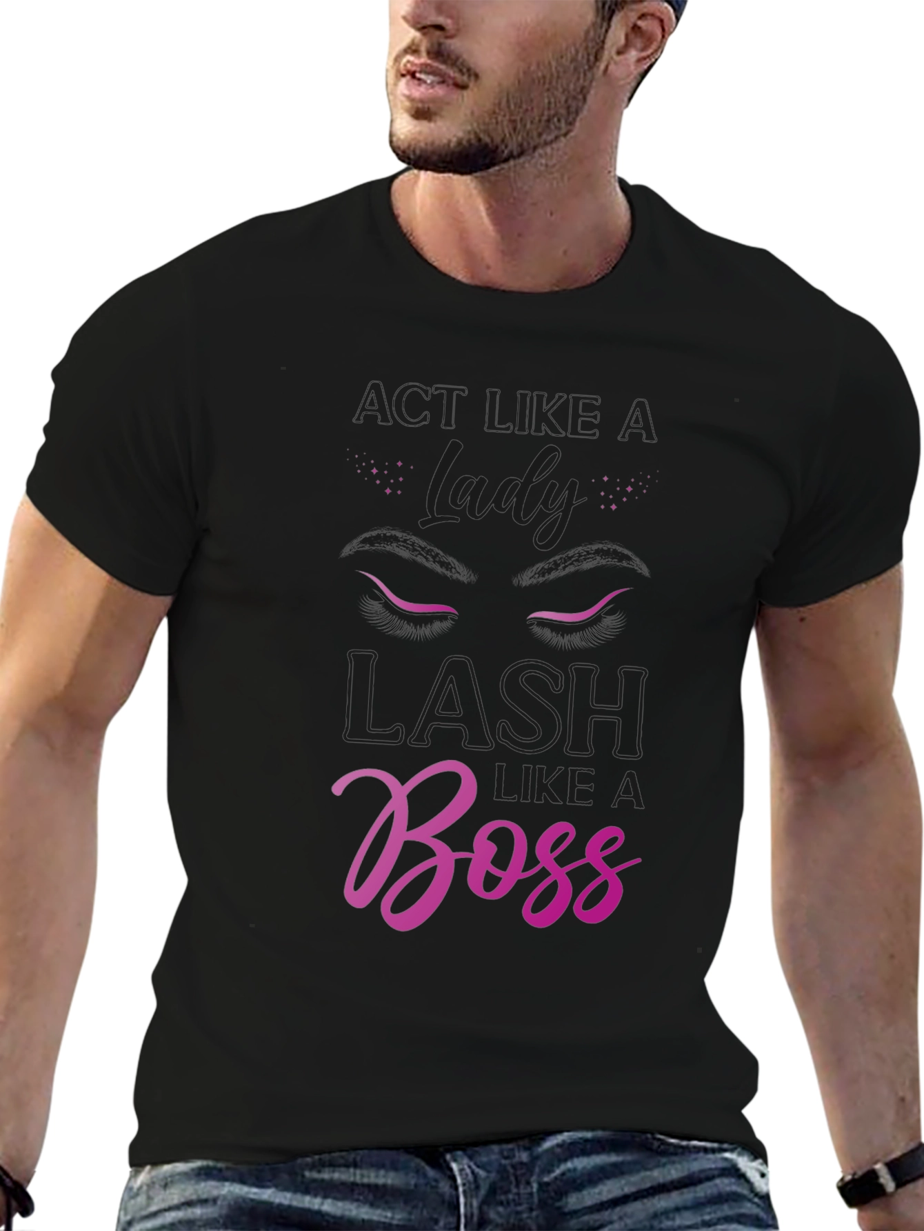 Lady Lash Like a Boss Black T-Shirt