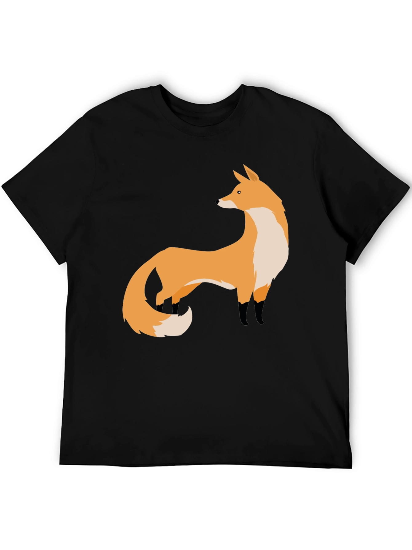 Fox Graphic Black T-Shirt | Stylish Animal Print Tee
