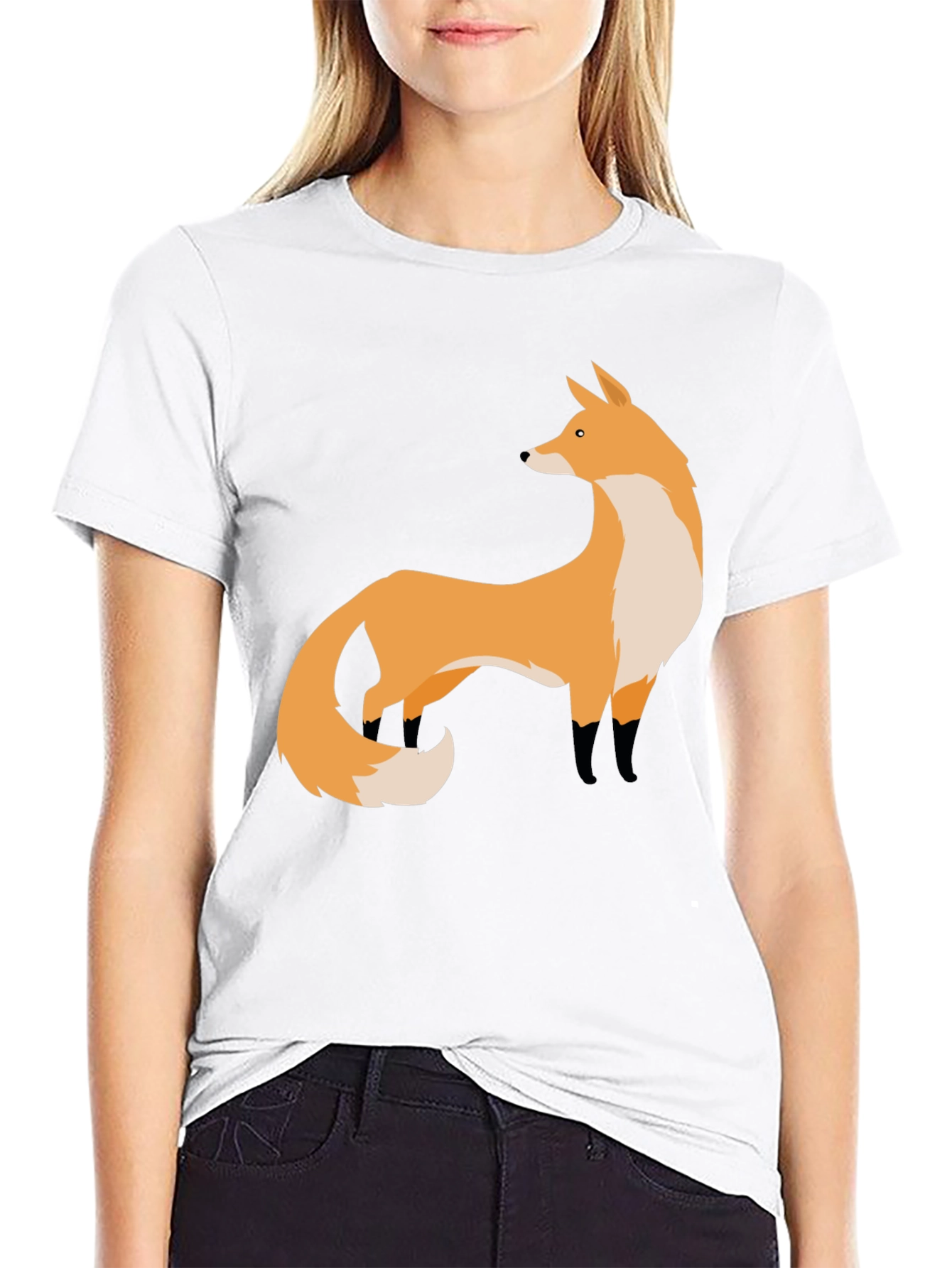 Fox Graphic Black T-Shirt | Stylish Animal Print Tee