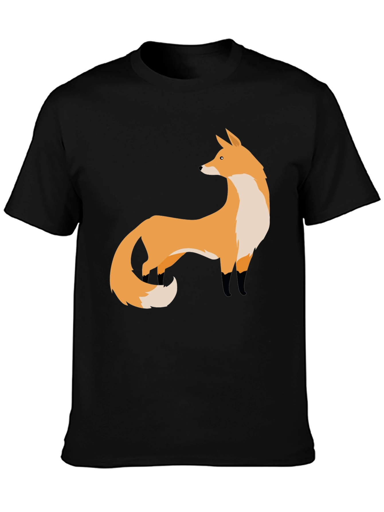 Fox Graphic Black T-Shirt | Stylish Animal Print Tee