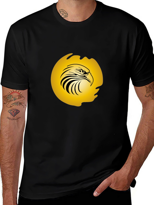 Mens Black Eagle Graphic Tee - Bold & Stylish