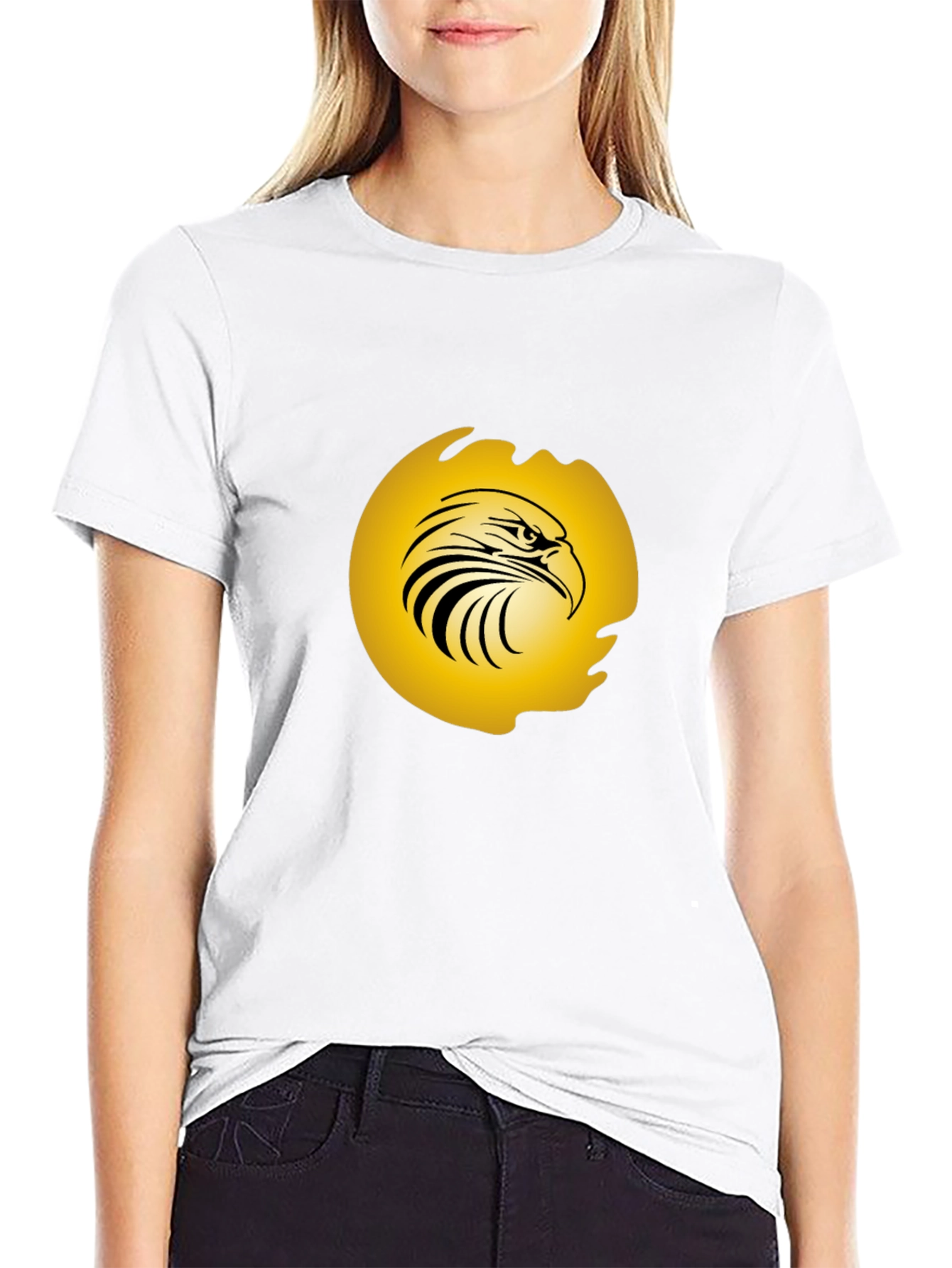 Mens Black Eagle Graphic Tee - Bold & Stylish