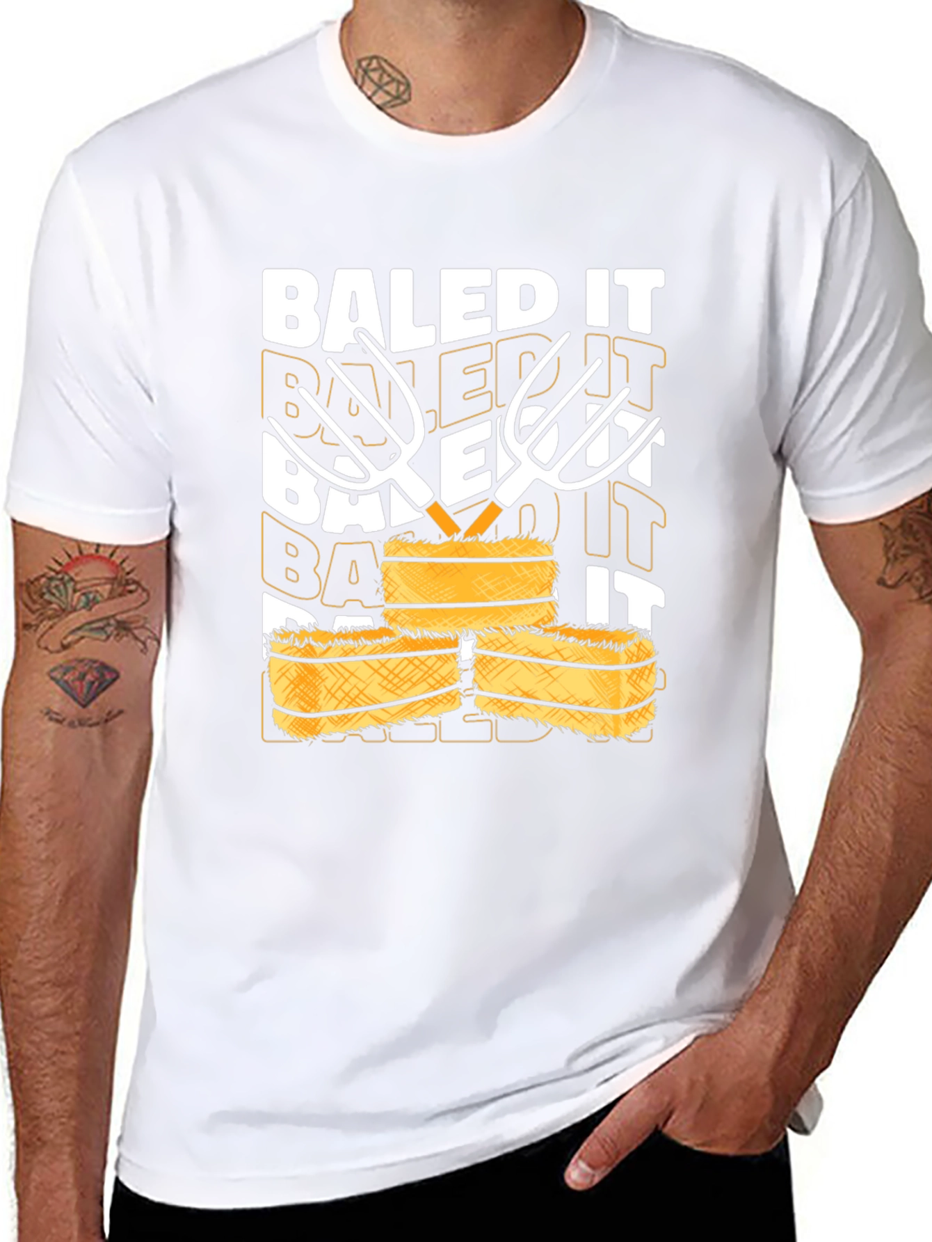 Baled It T-Shirt - Farm Humor Tee