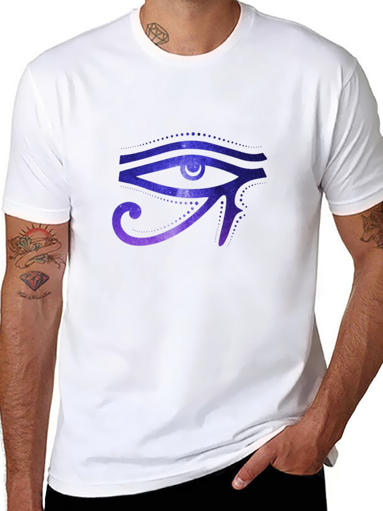 Eye of Horus Galaxy Graphic T-Shirt