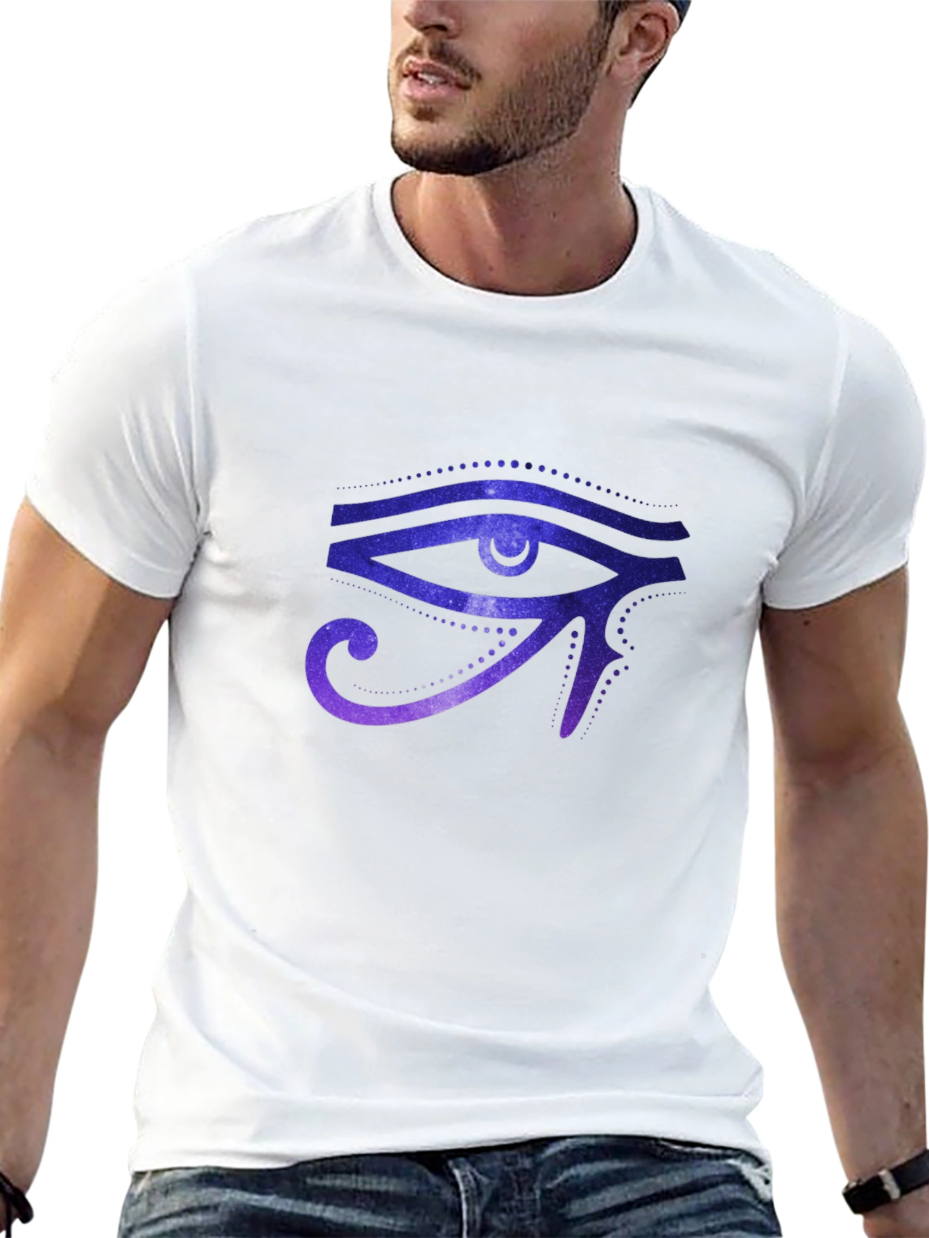Eye of Horus Galaxy Graphic T-Shirt