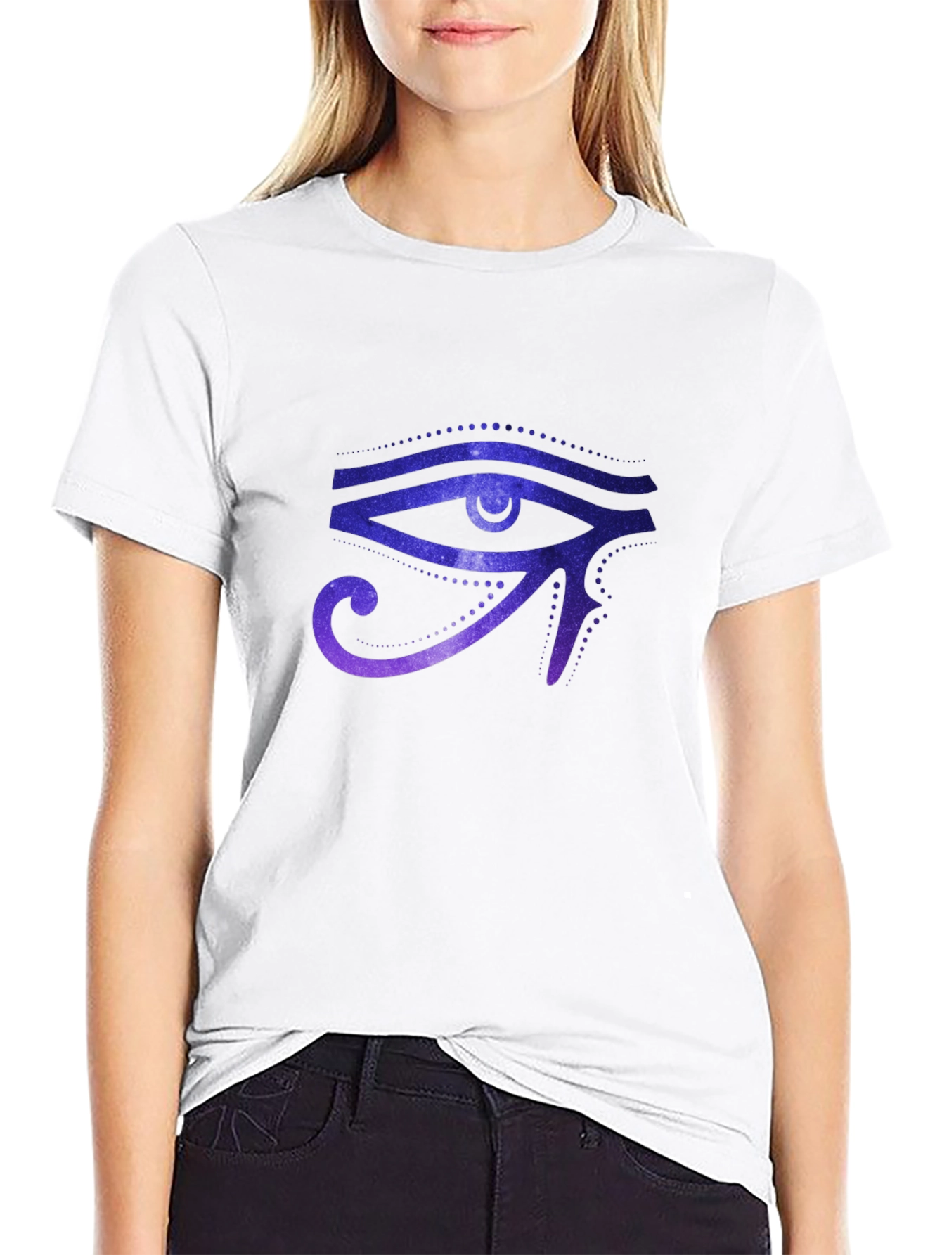 Eye of Horus Galaxy Graphic T-Shirt