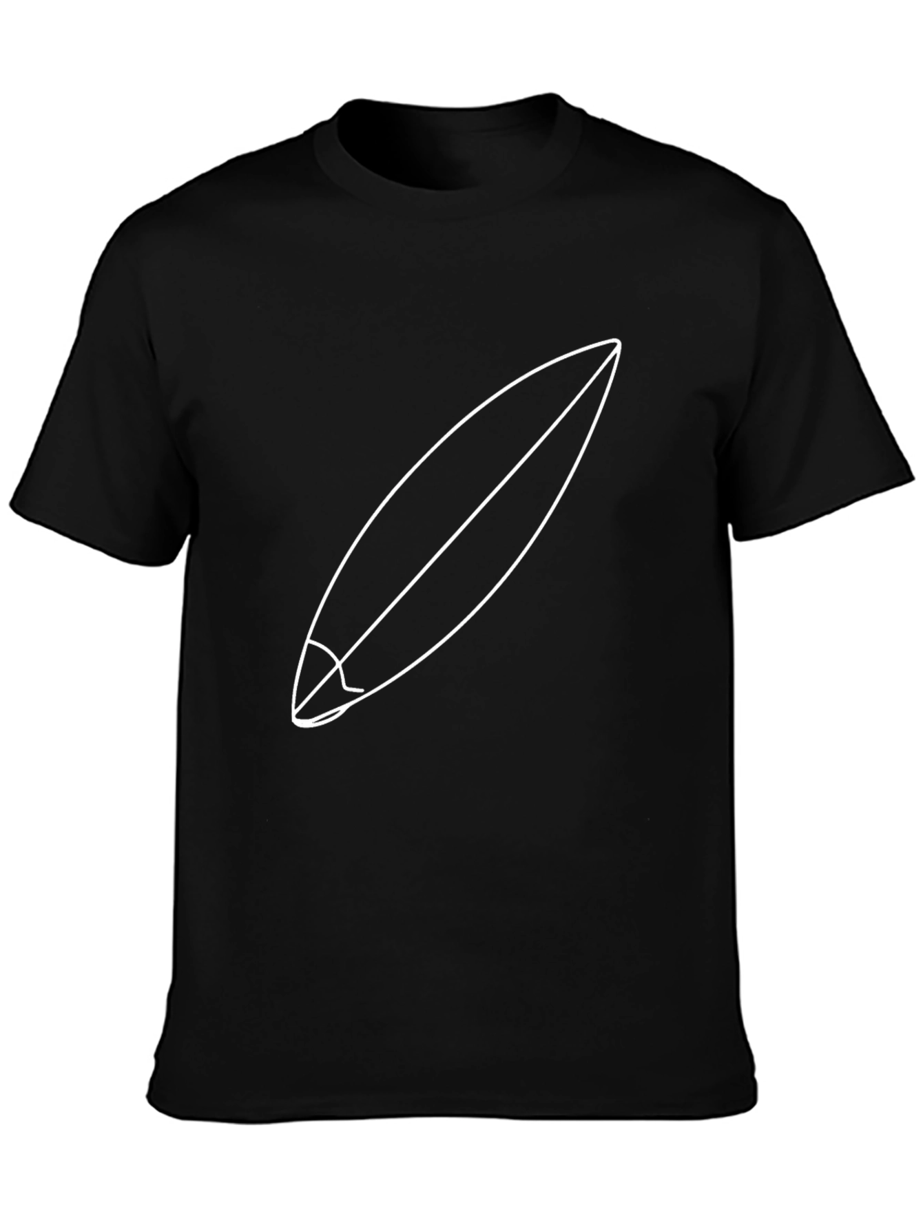 Surfboard Graphic Tee - Minimalist Design