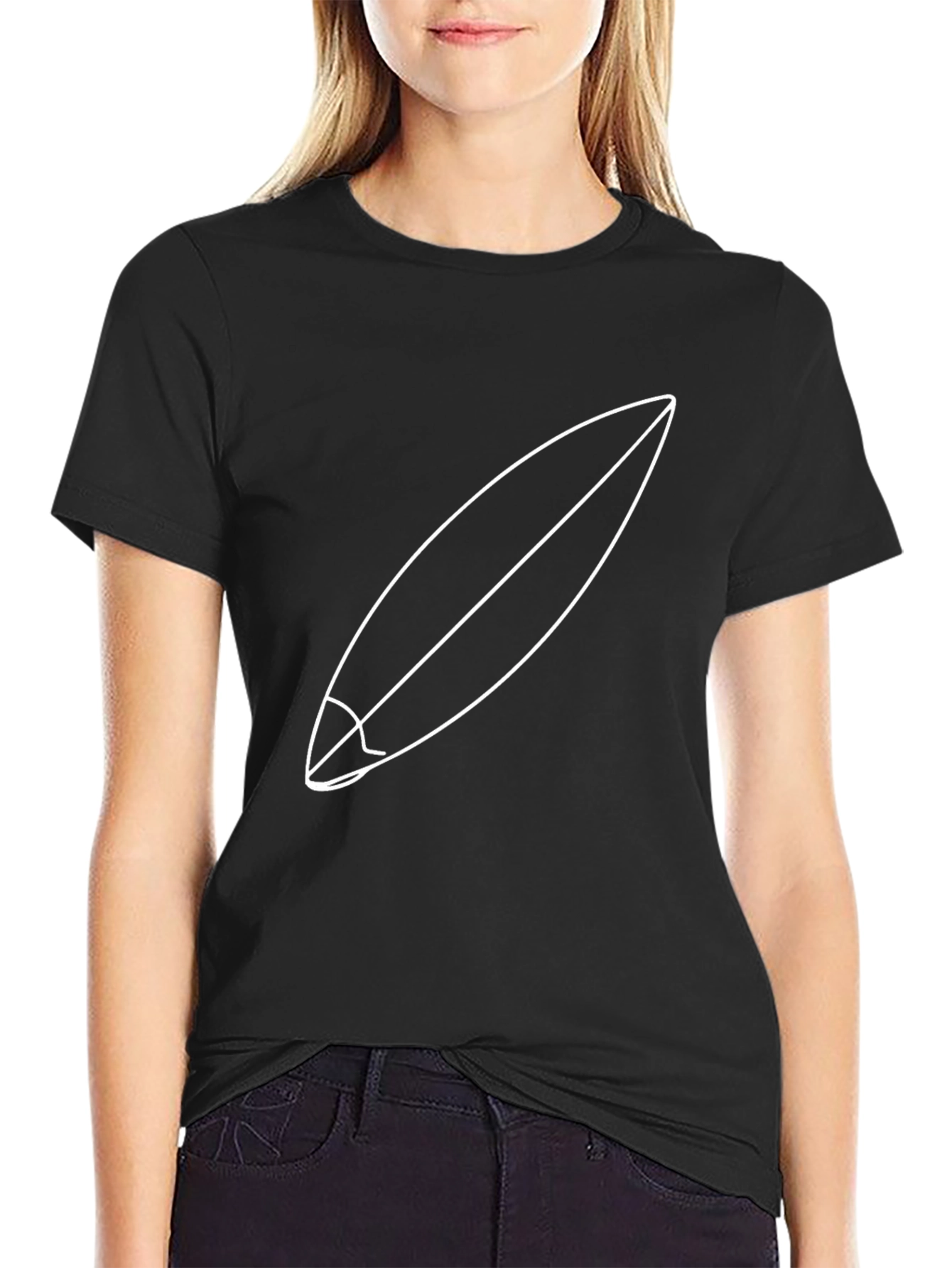 Surfboard Graphic Tee - Minimalist Design