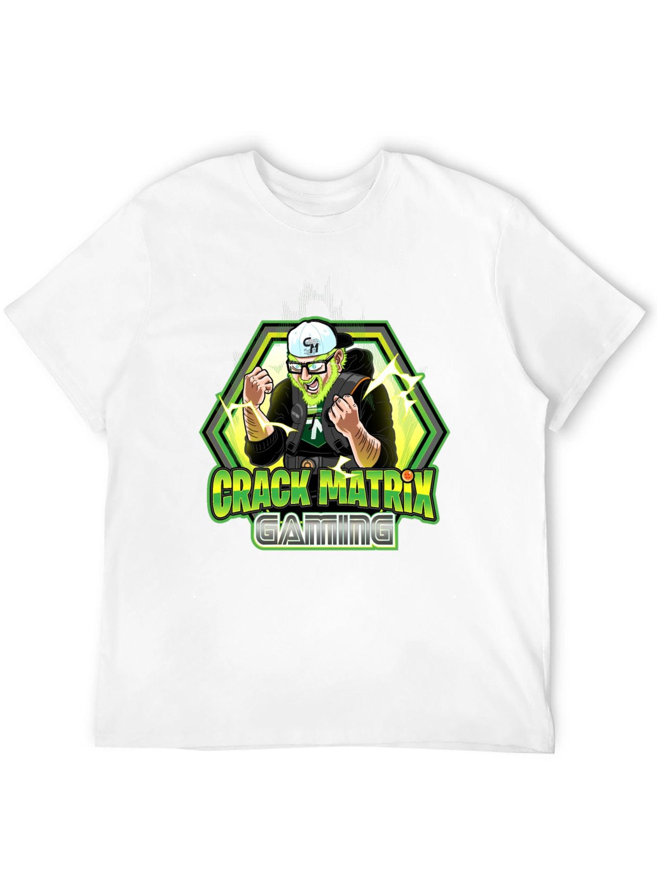 Crack Matrix Gaming Black T-Shirt