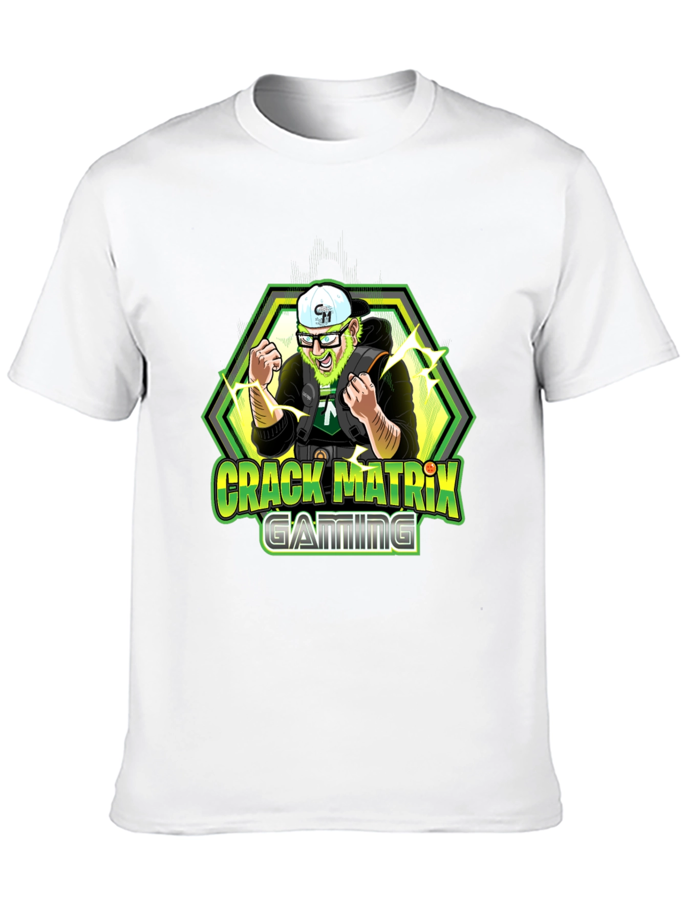 Crack Matrix Gaming Black T-Shirt