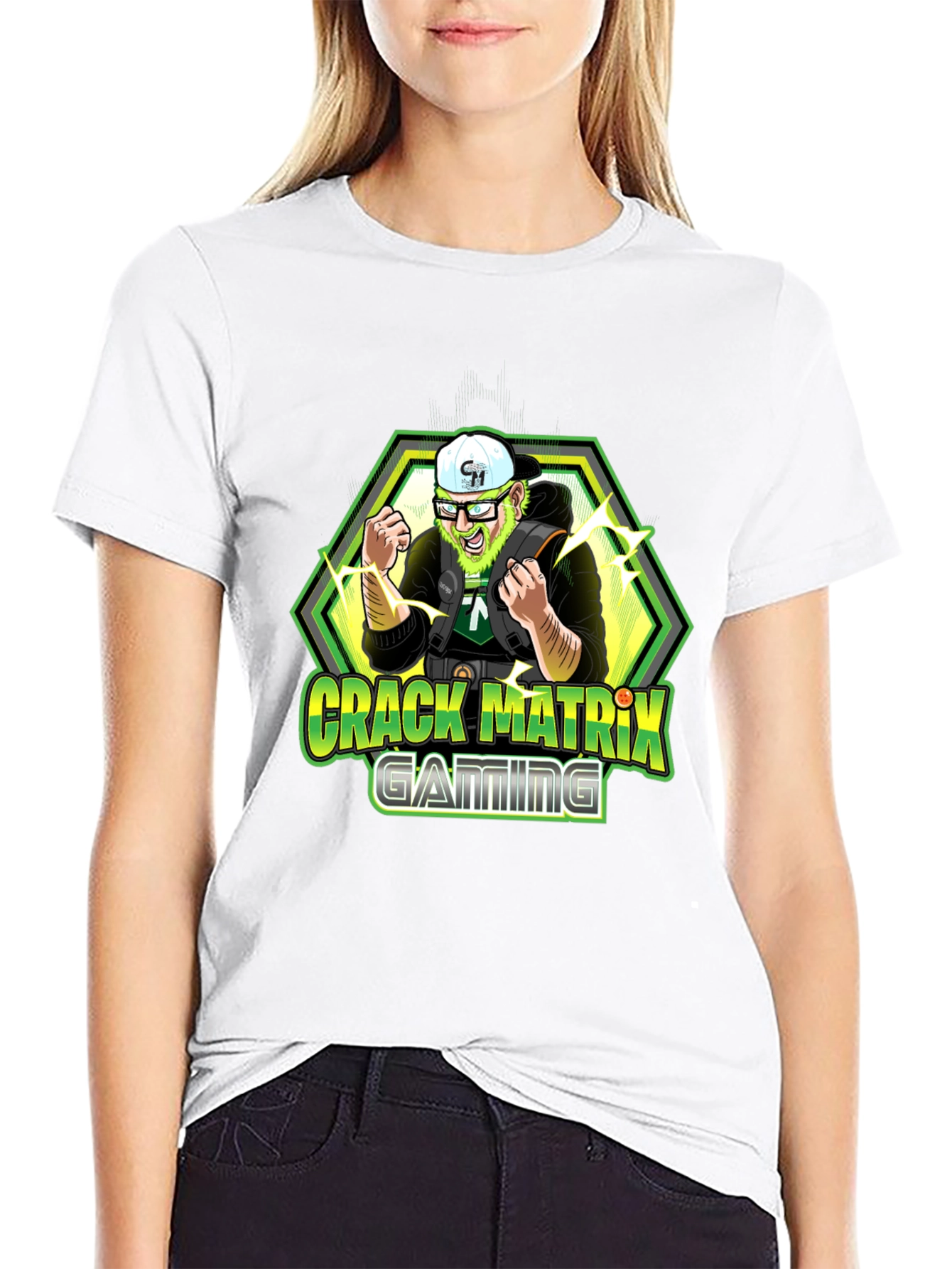 Crack Matrix Gaming Black T-Shirt