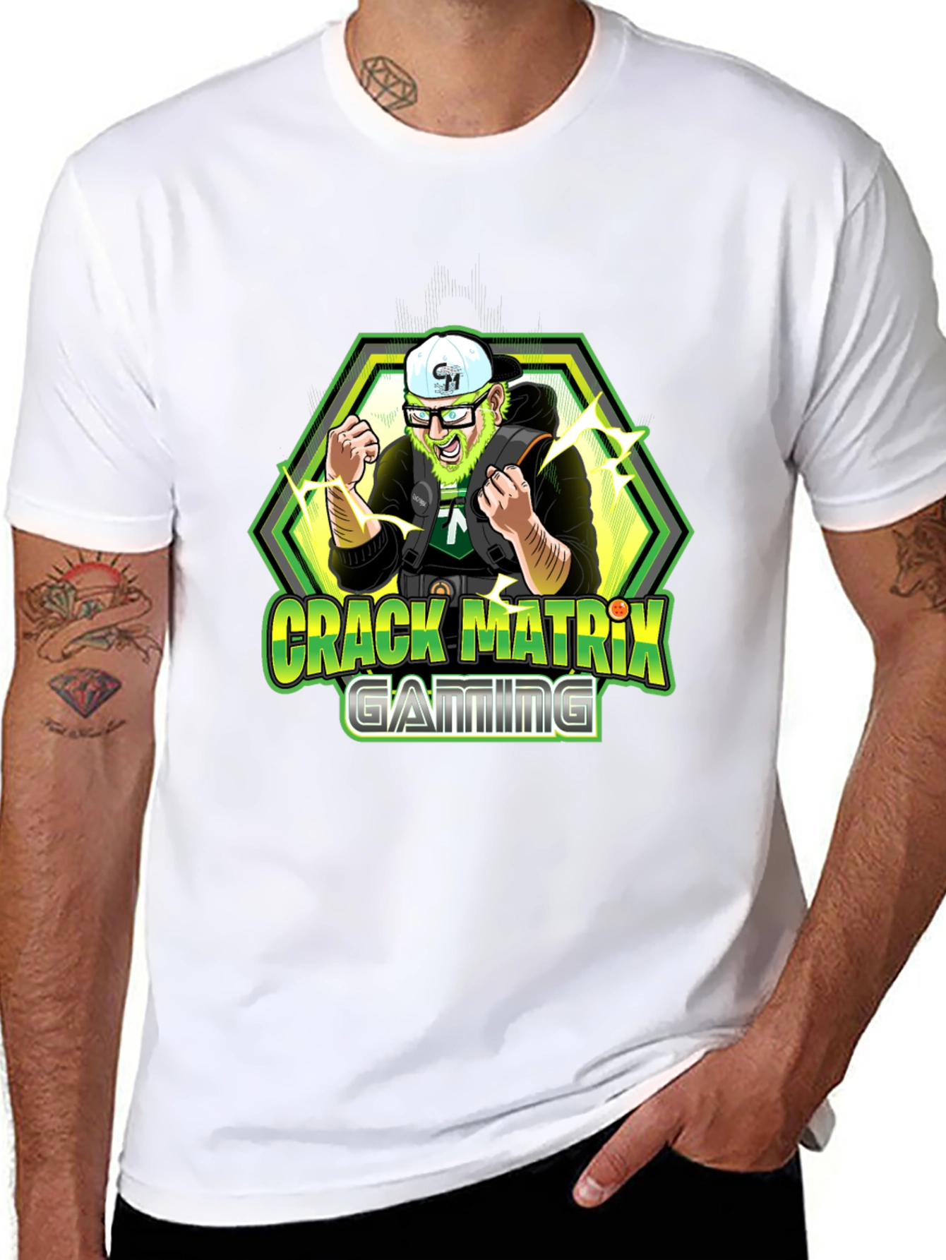Crack Matrix Gaming Black T-Shirt