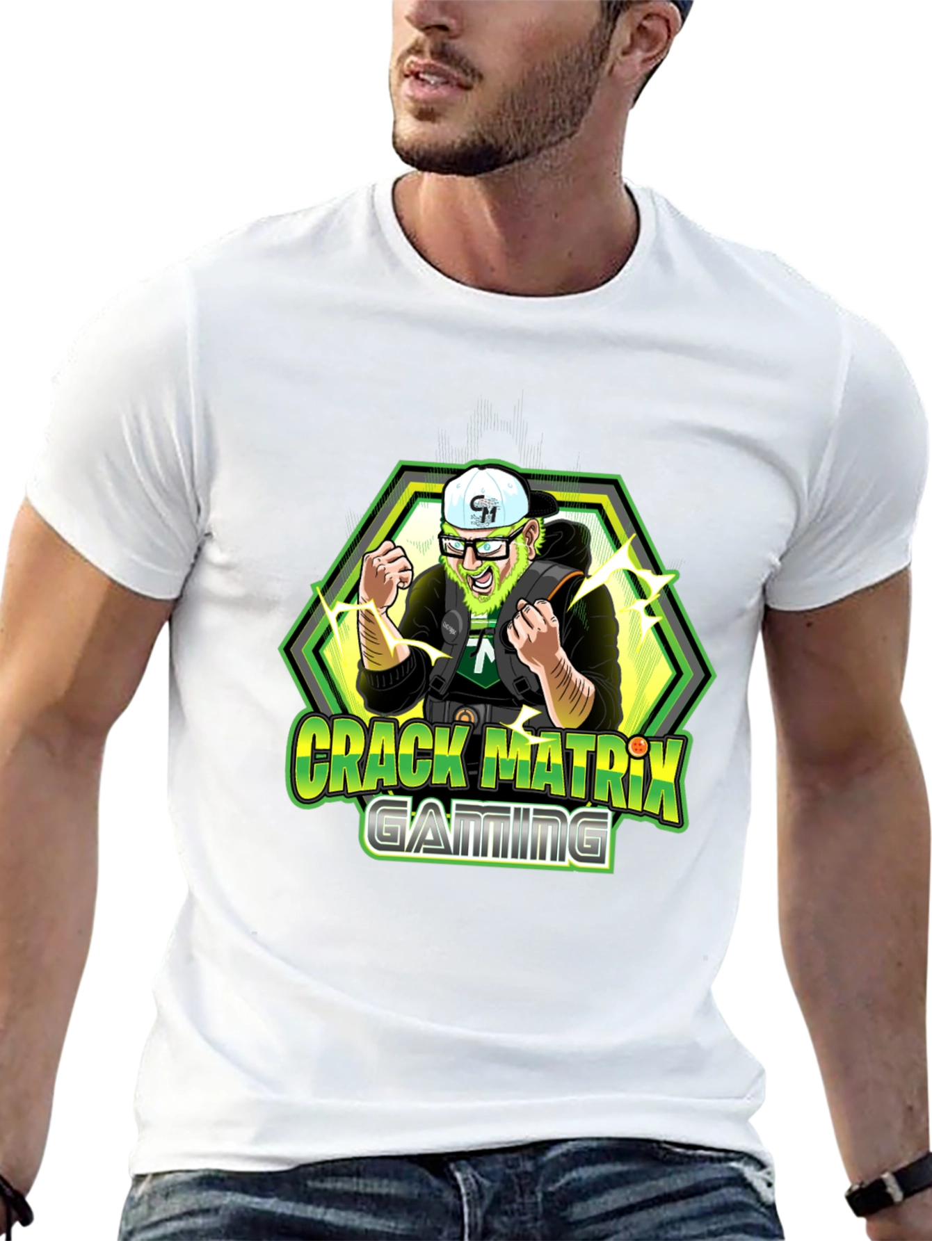 Crack Matrix Gaming Black T-Shirt