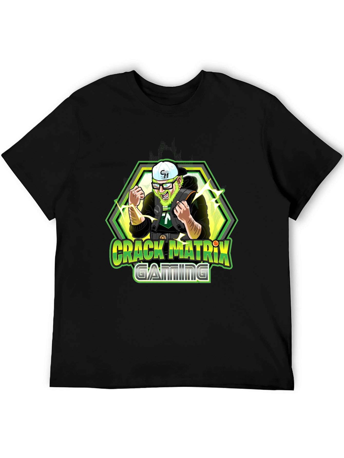 Crack Matrix Gaming Black T-Shirt
