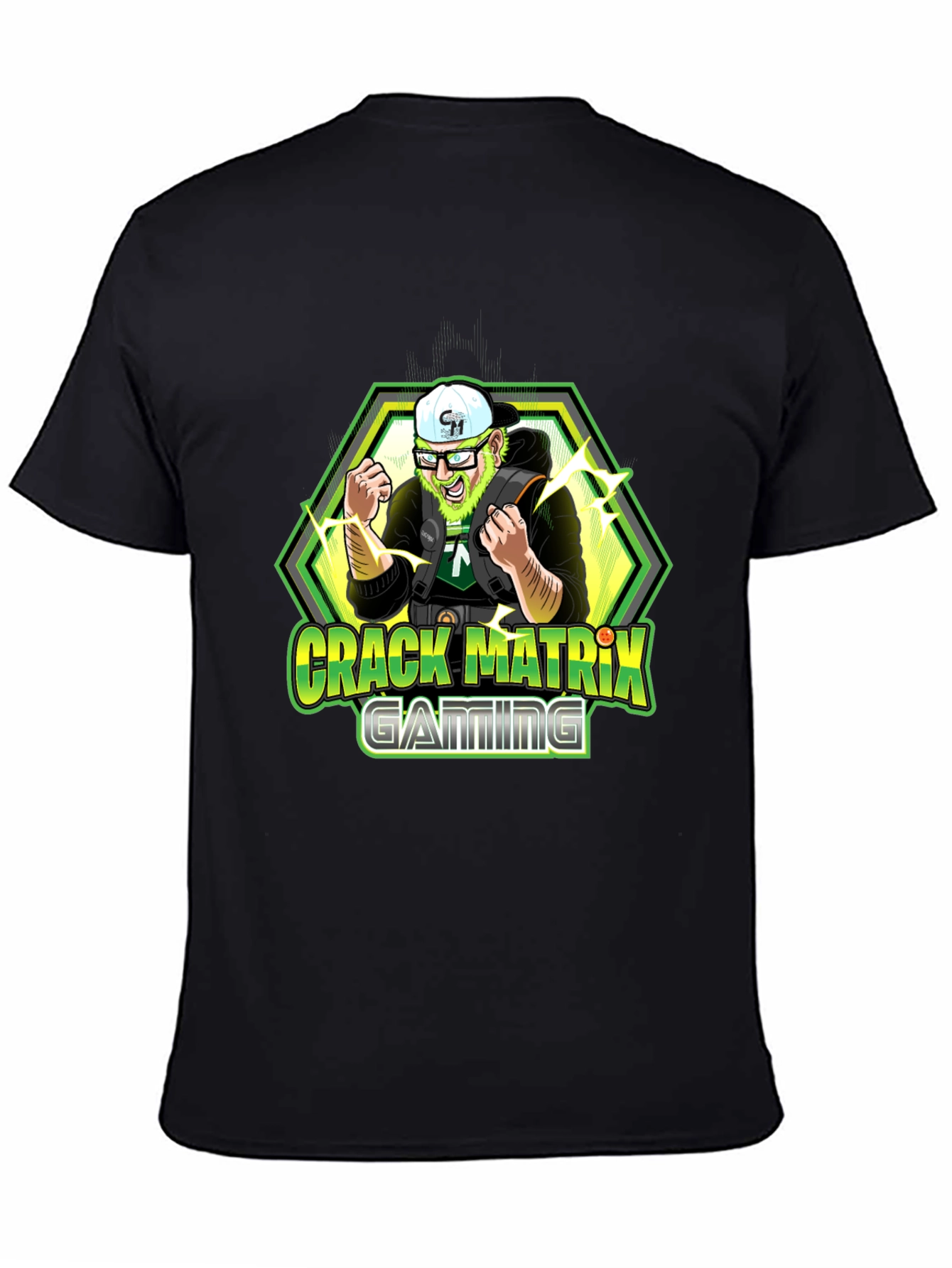 Crack Matrix Gaming Black T-Shirt