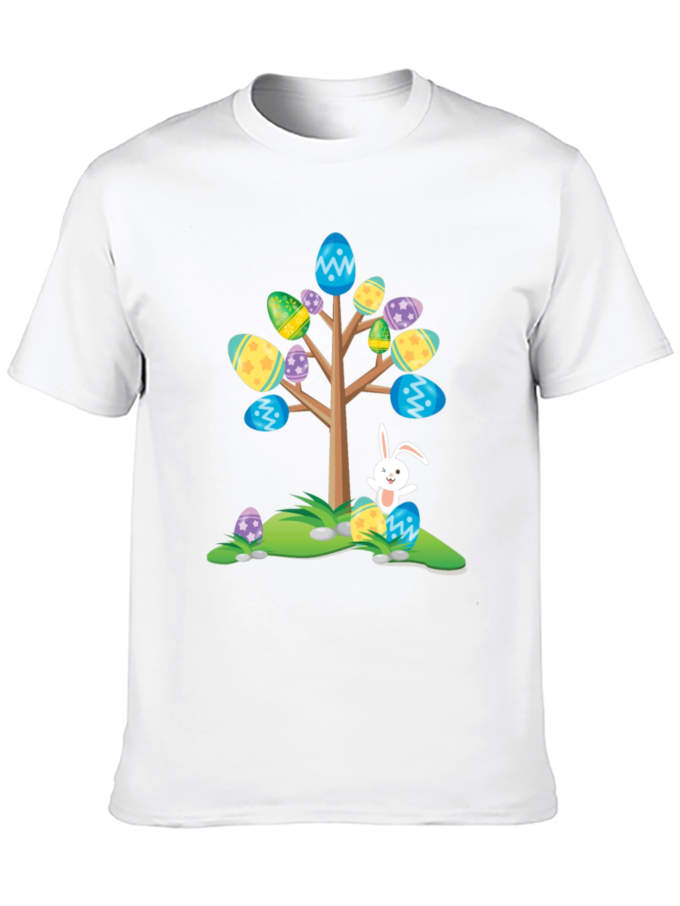 Easter Egg Tree Bunny T-Shirt - Fun Holiday Apparel
