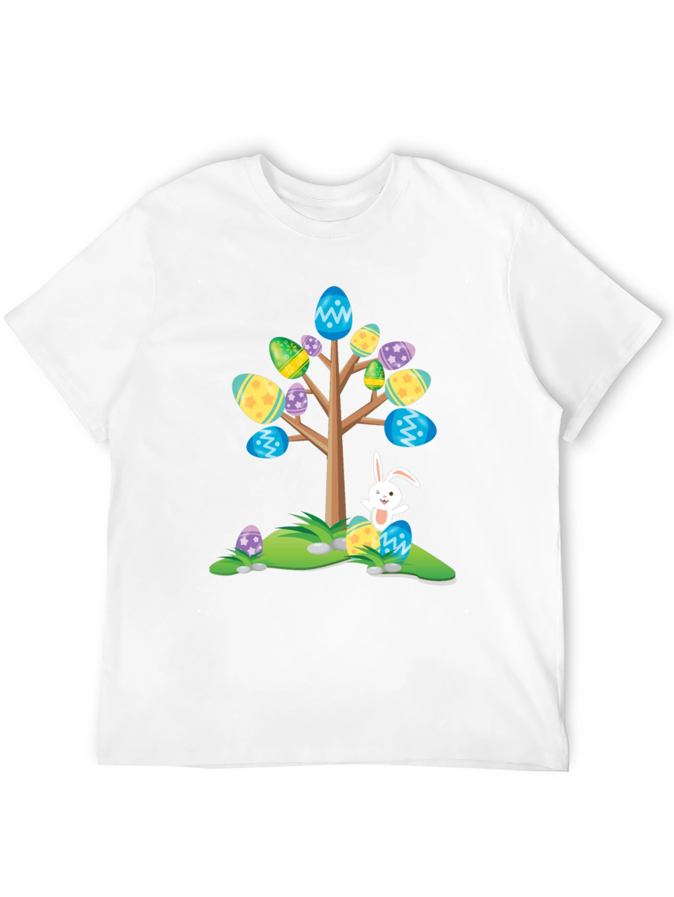 Easter Egg Tree Bunny T-Shirt - Fun Holiday Apparel
