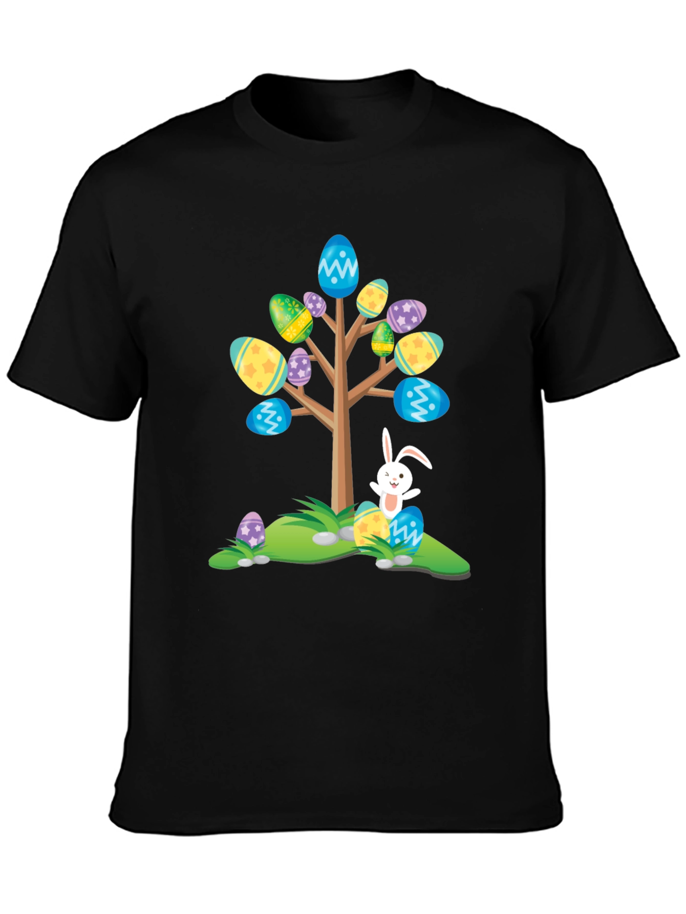 Easter Egg Tree Bunny T-Shirt - Fun Holiday Apparel