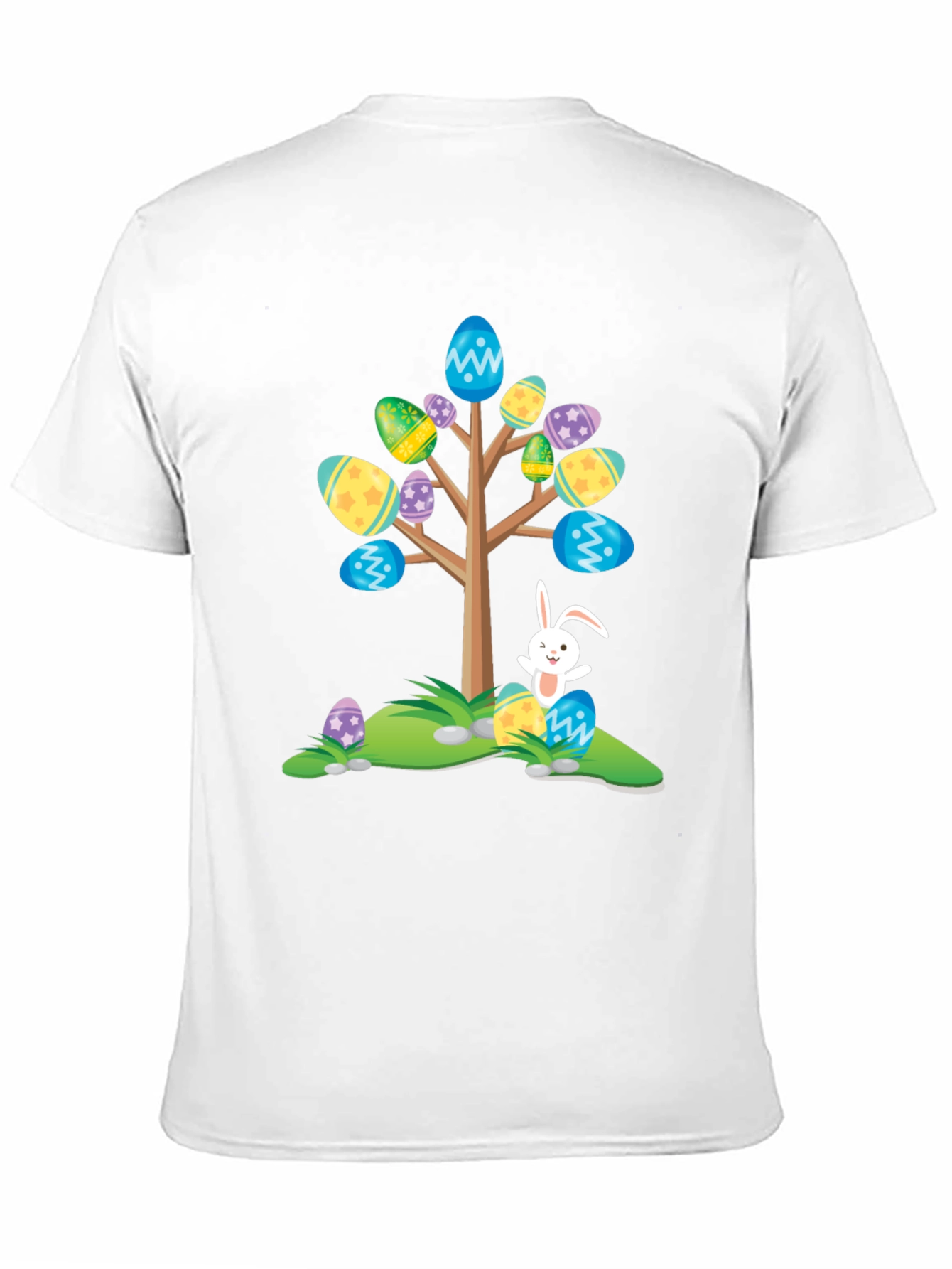 Easter Egg Tree Bunny T-Shirt - Fun Holiday Apparel