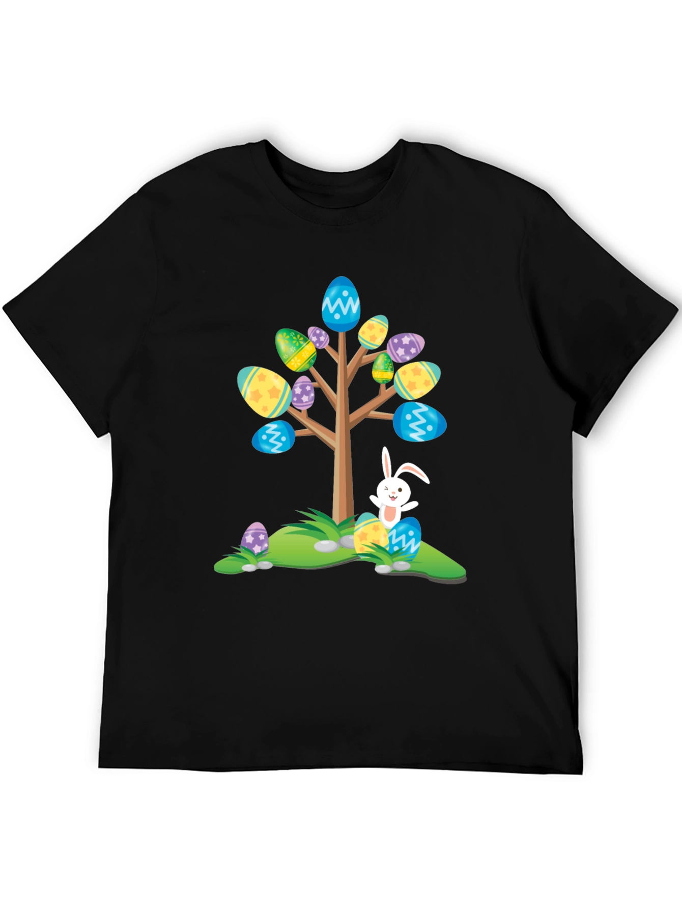 Easter Egg Tree Bunny T-Shirt - Fun Holiday Apparel