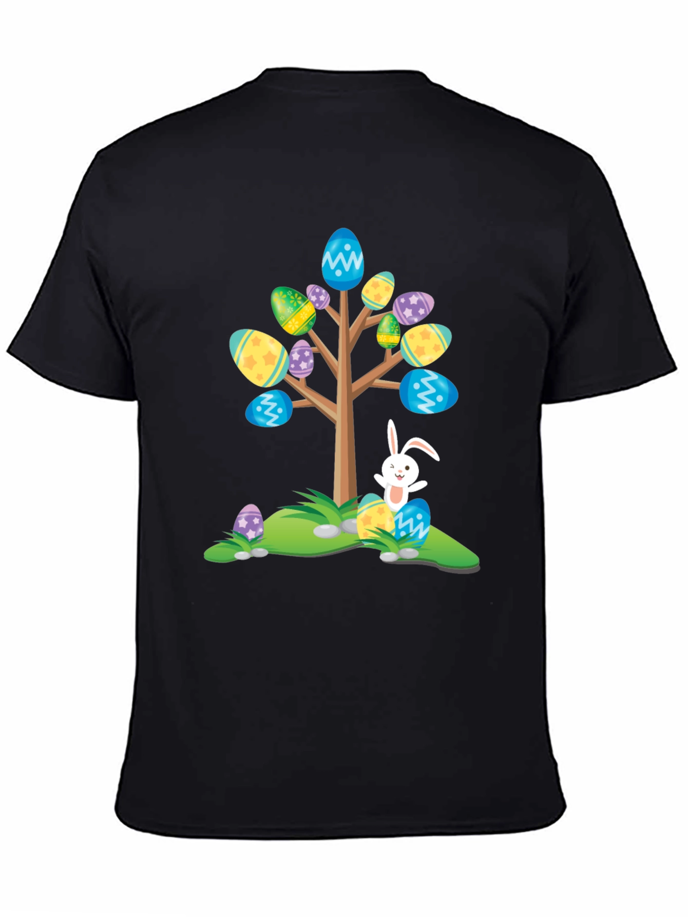 Easter Egg Tree Bunny T-Shirt - Fun Holiday Apparel