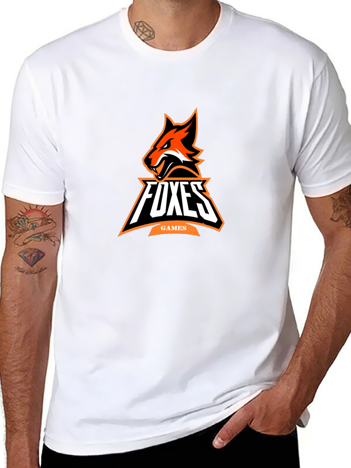 Foxes Games Black Graphic Tee