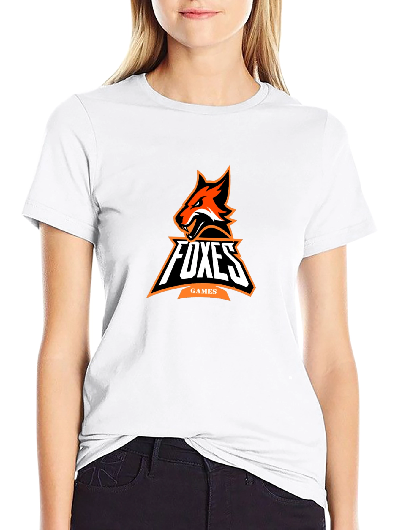 Foxes Games Black Graphic Tee