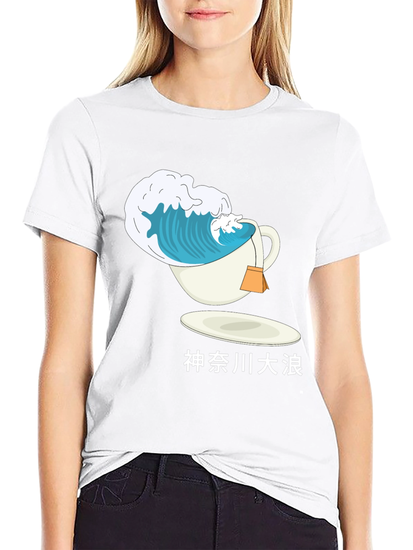Great Wave Tea T-Shirt - Unique Graphic Tee