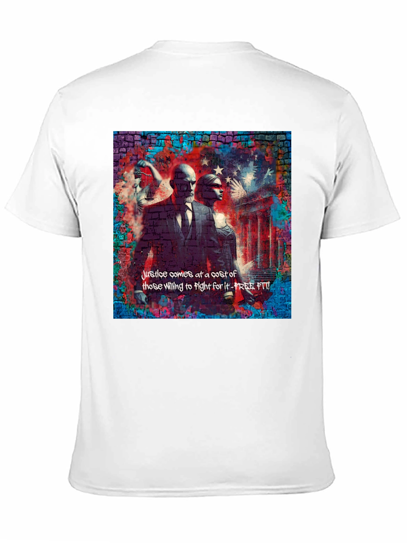 Justice Graphic Print Black T-Shirt