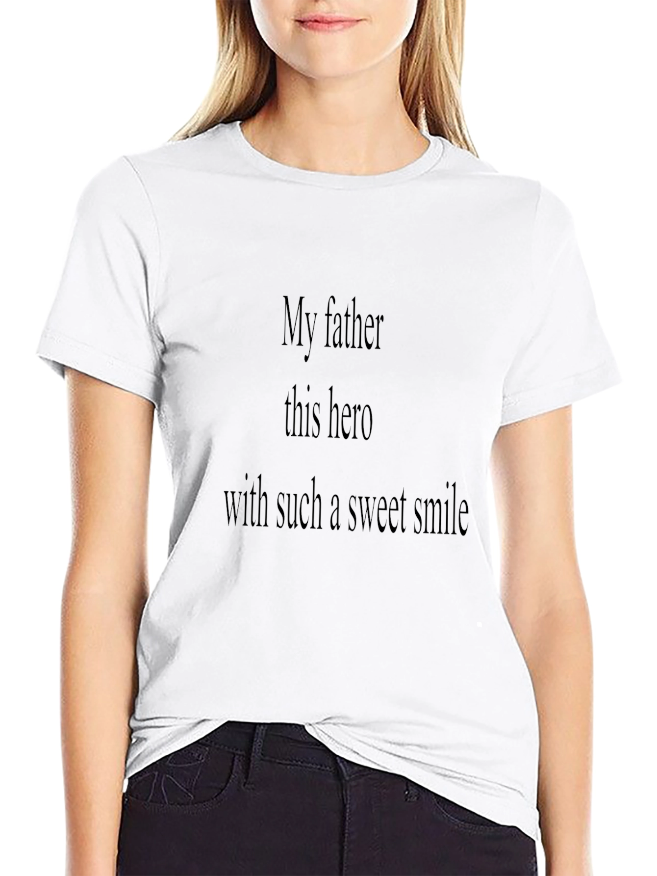 My Father Hero Black T-Shirt