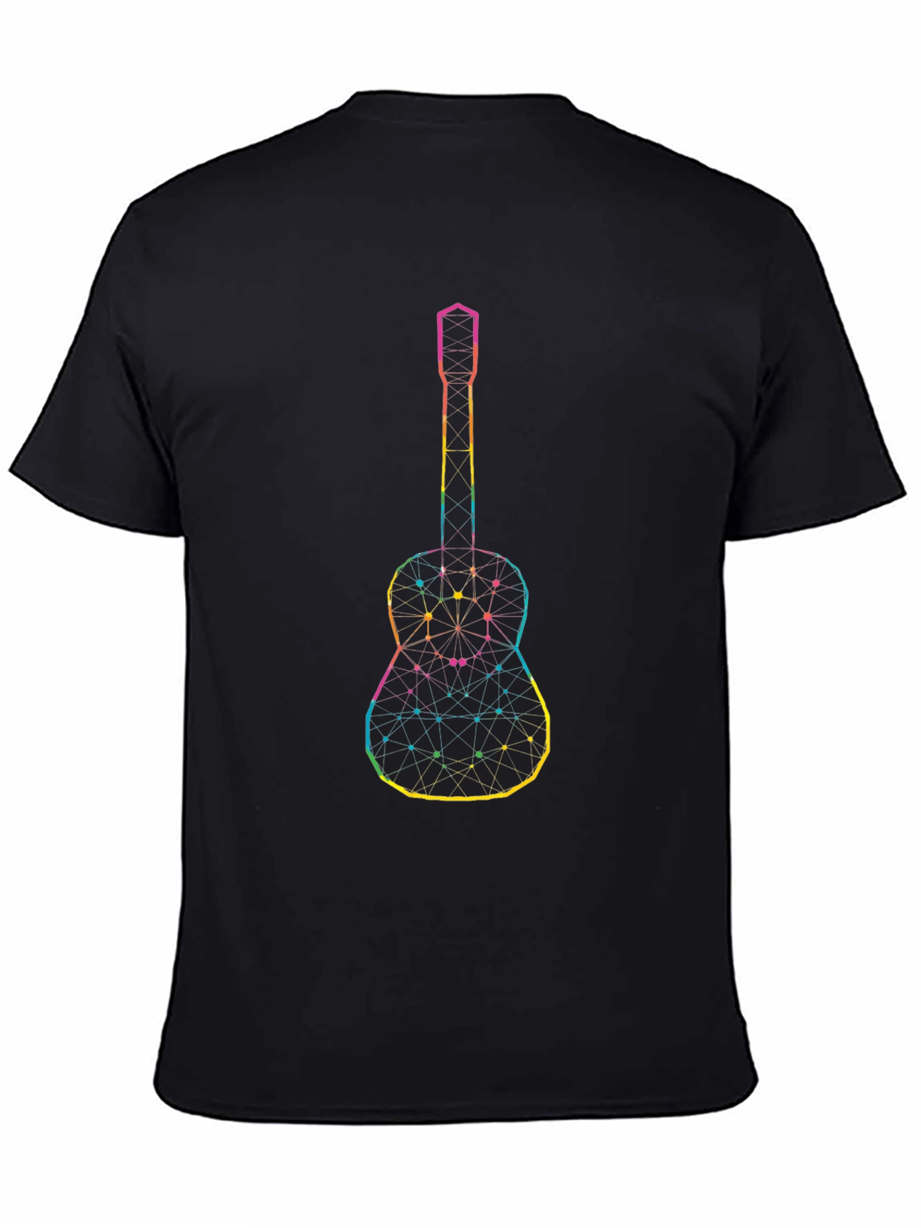 Geometric Guitar Graphic Black Tee