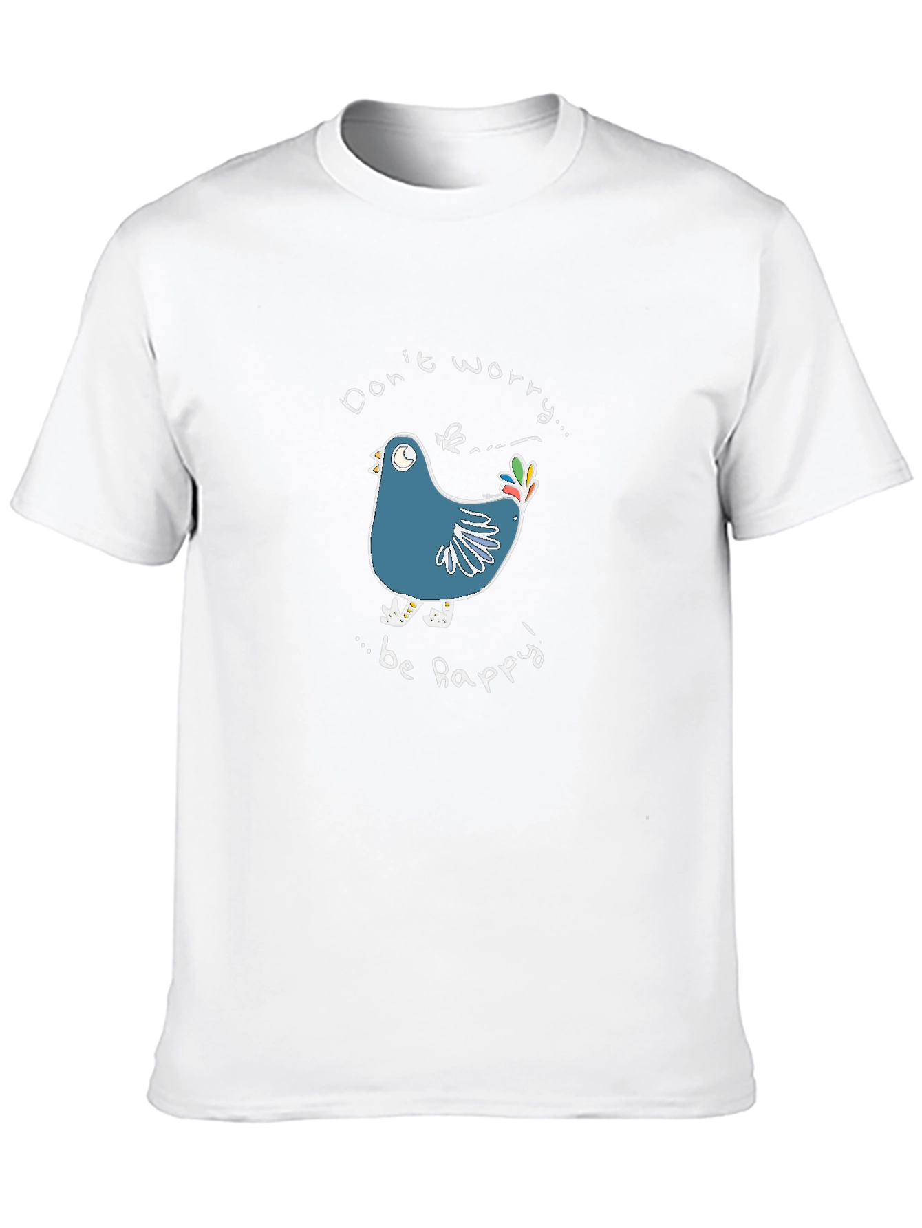 Dont Worry Be Happy Bird Graphic Tee