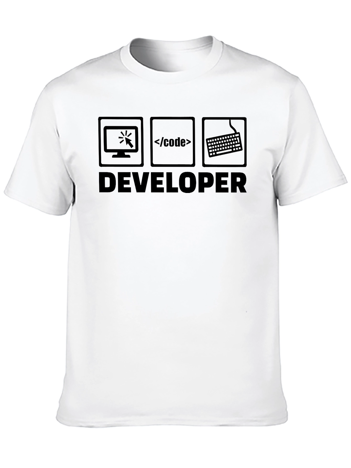Developer T-Shirt: Computer Code Keyboard Design