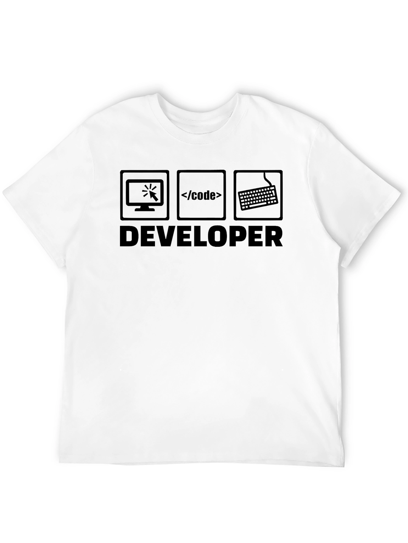 Developer T-Shirt: Computer Code Keyboard Design