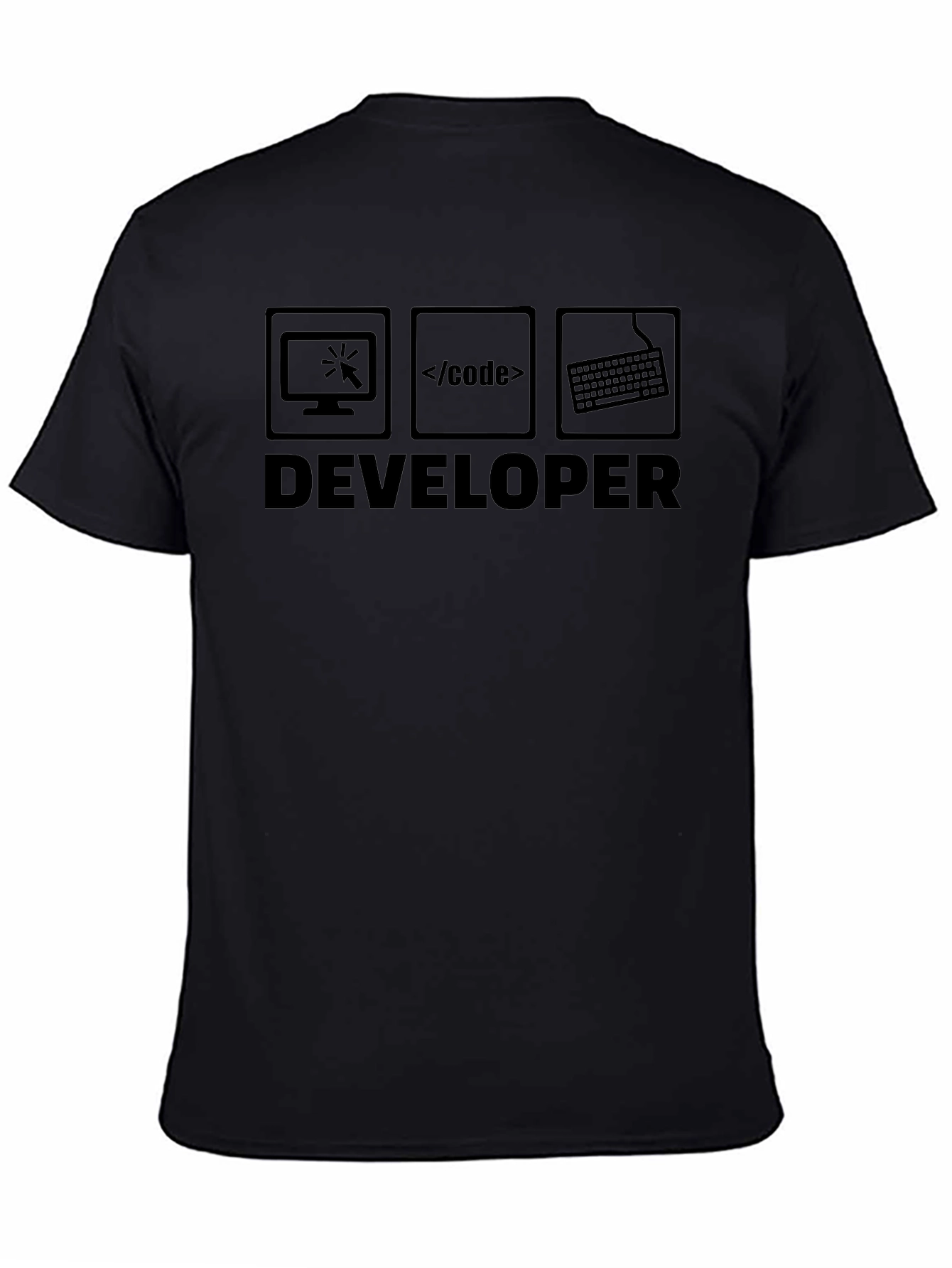 Developer T-Shirt: Computer Code Keyboard Design