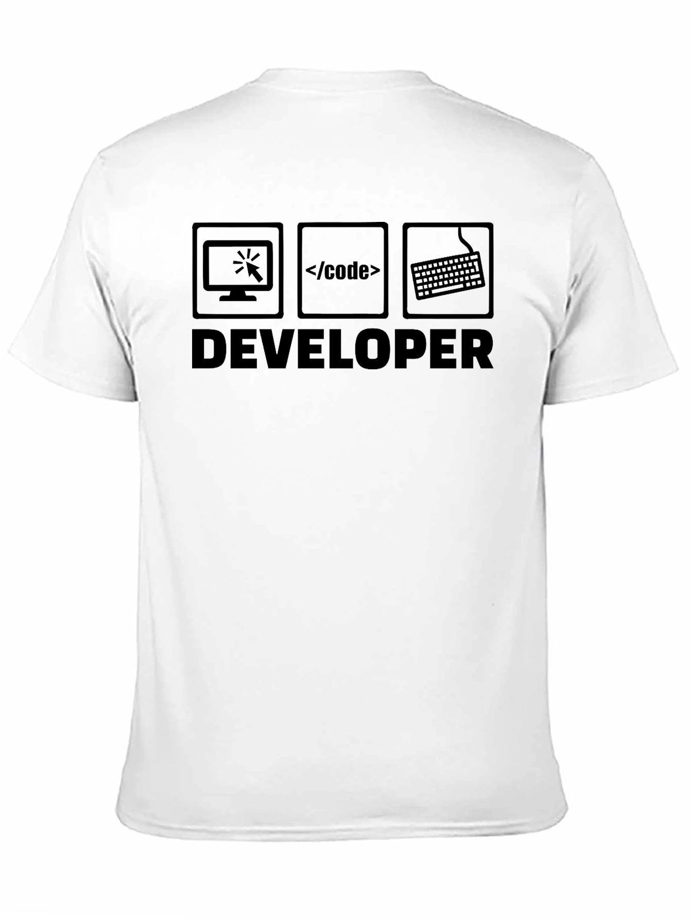 Developer T-Shirt: Computer Code Keyboard Design