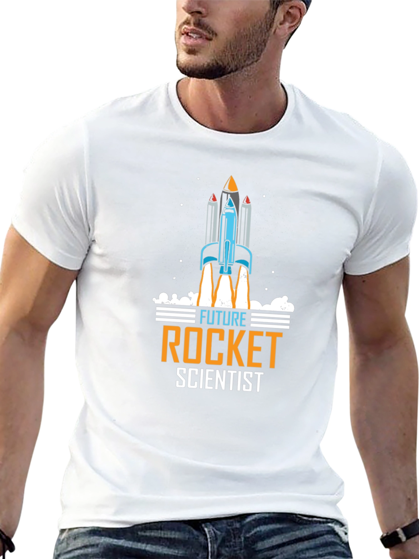 Future Rocket Scientist Graphic T-Shirt - Black