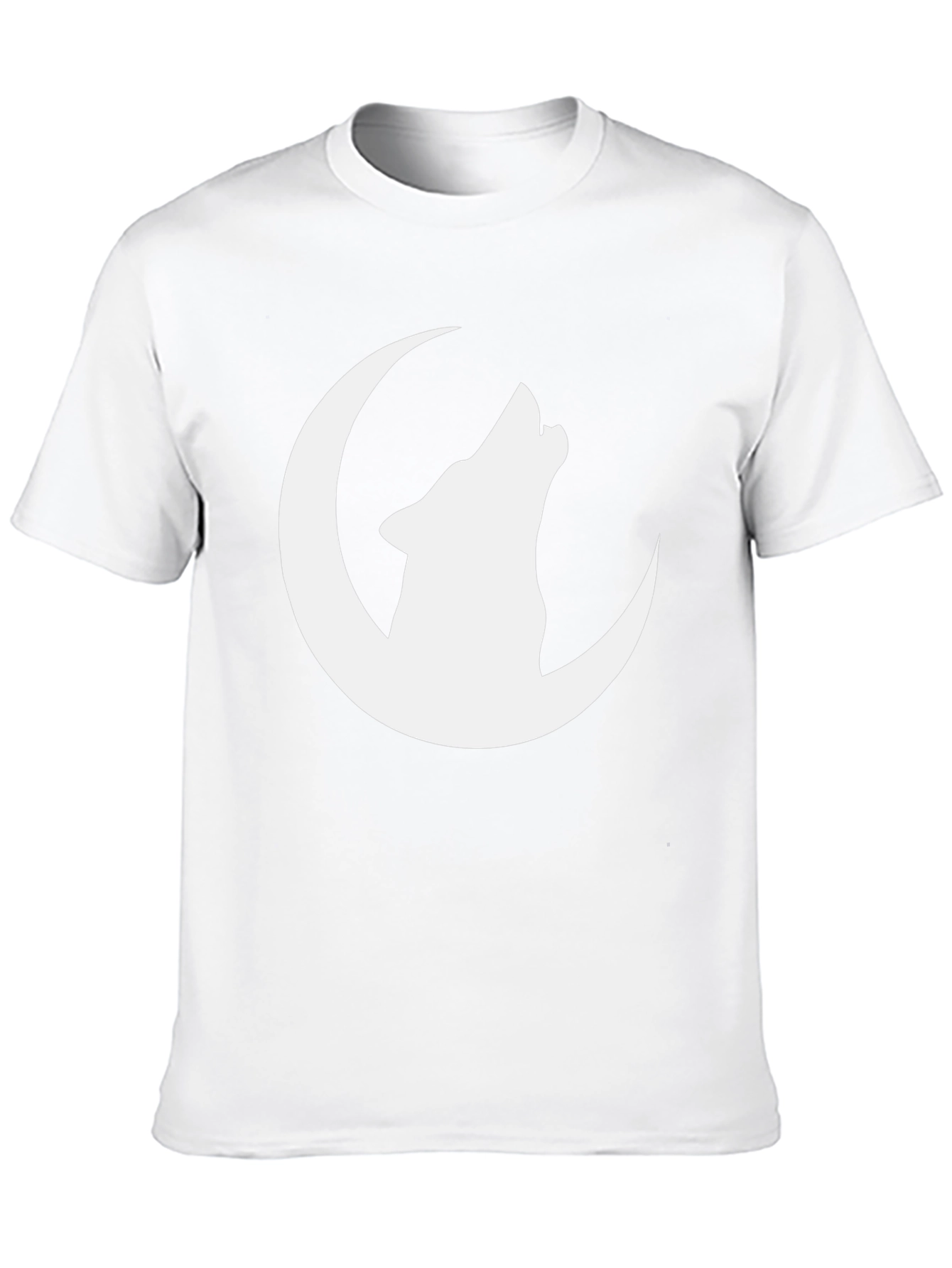 Wolf Moon Graphic Tee - Black Cotton T-Shirt