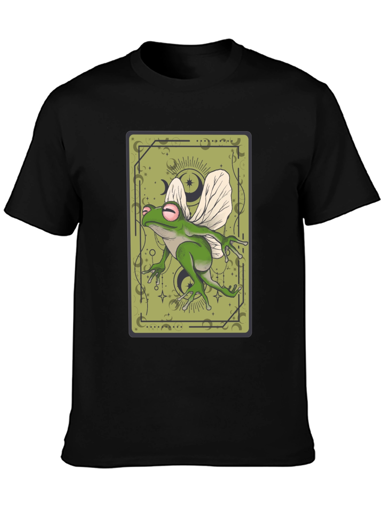 Whimsical Frog Tarot Card Graphic Tee