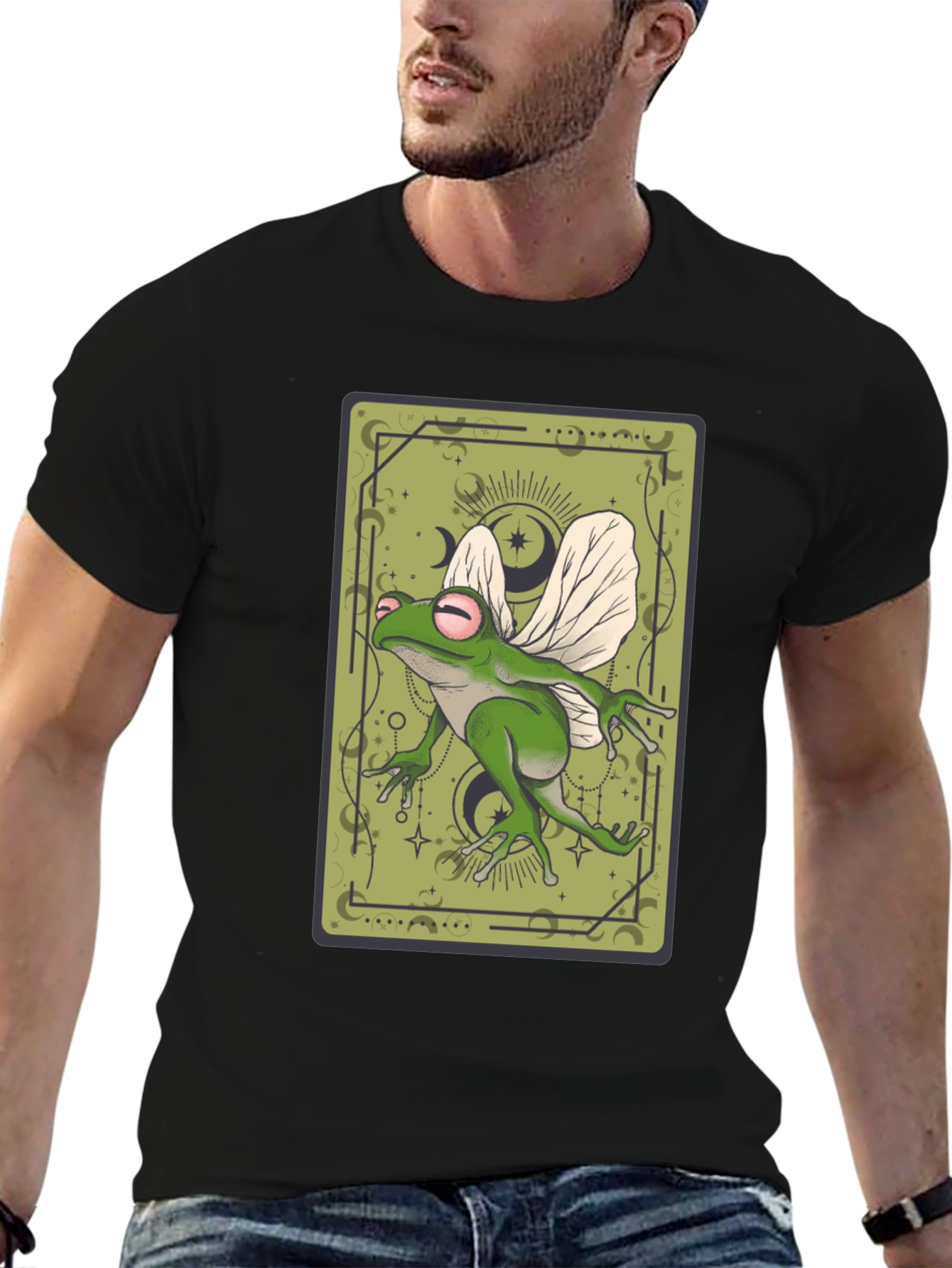 Whimsical Frog Tarot Card Graphic Tee