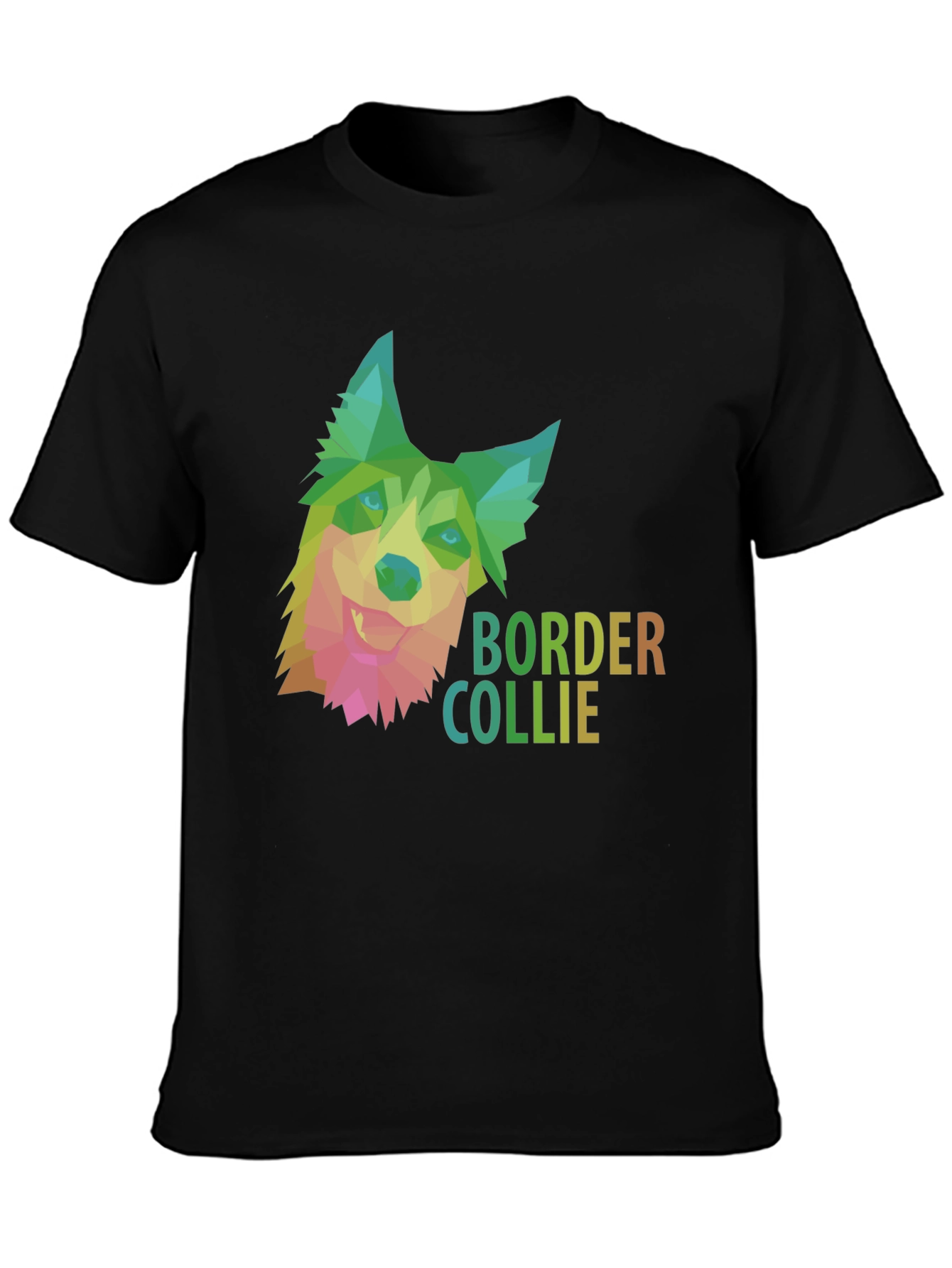Border Collie Geometric Dog T-Shirt