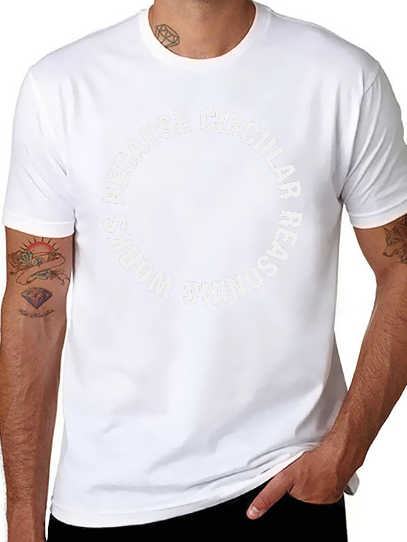 Circular Reasoning Graphic Tee - Black