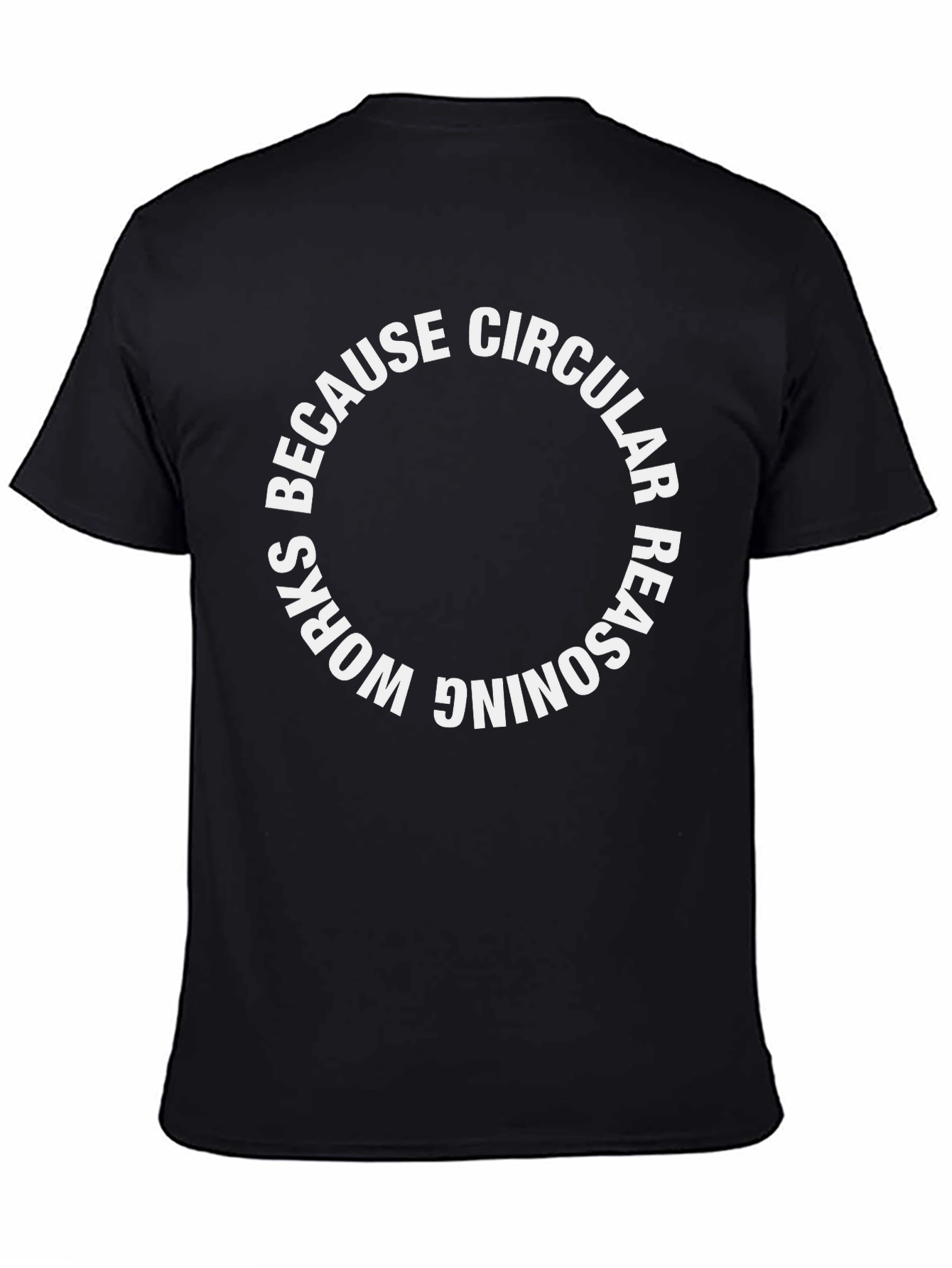 Circular Reasoning Graphic Tee - Black