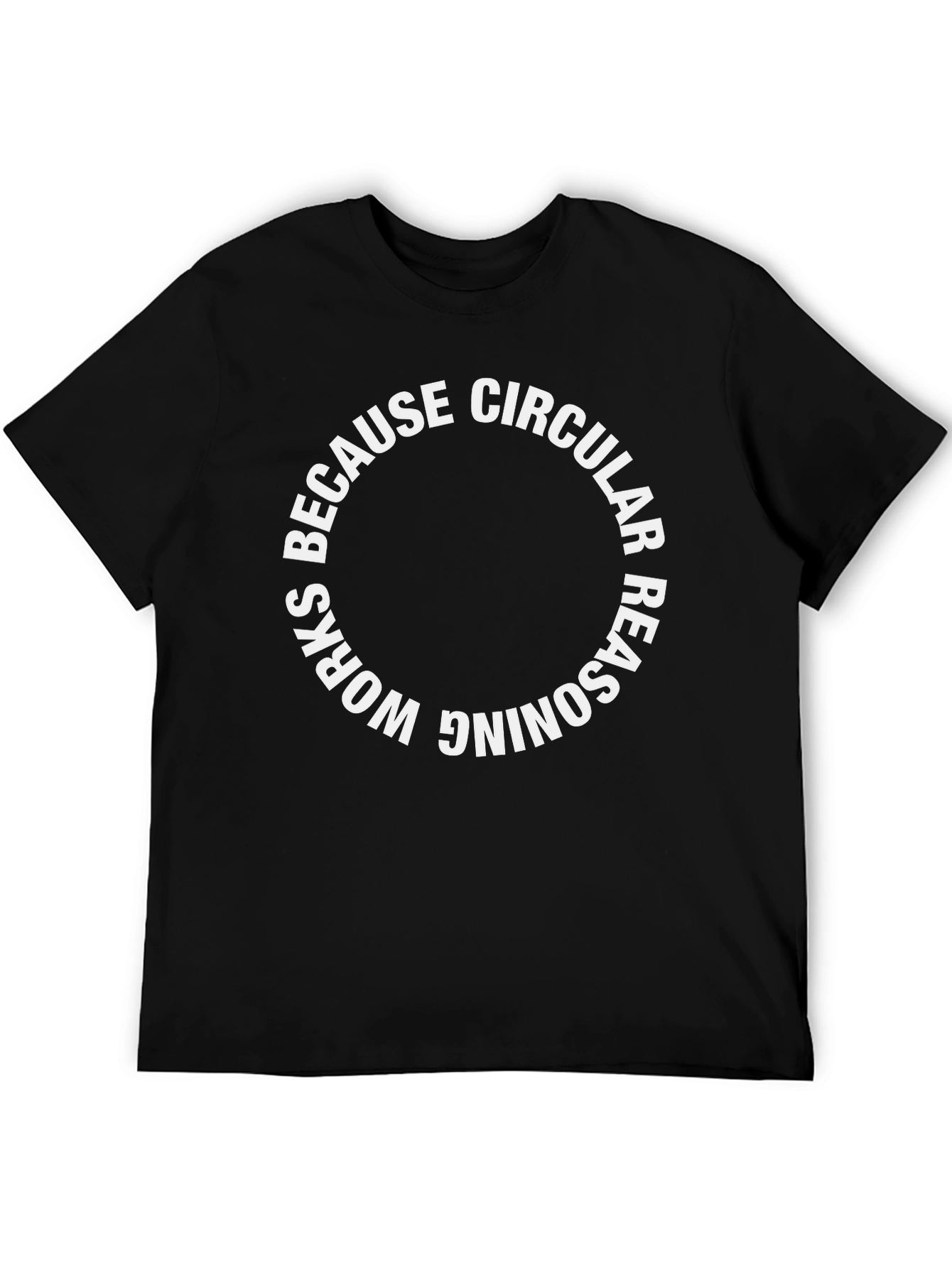 Circular Reasoning Graphic Tee - Black