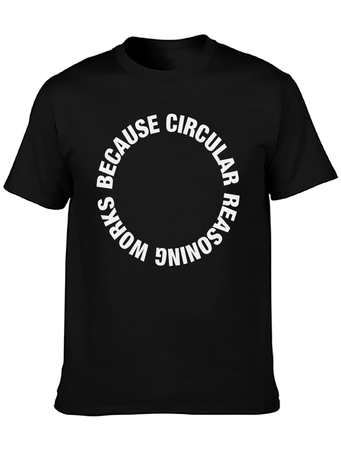 Circular Reasoning Graphic Tee - Black