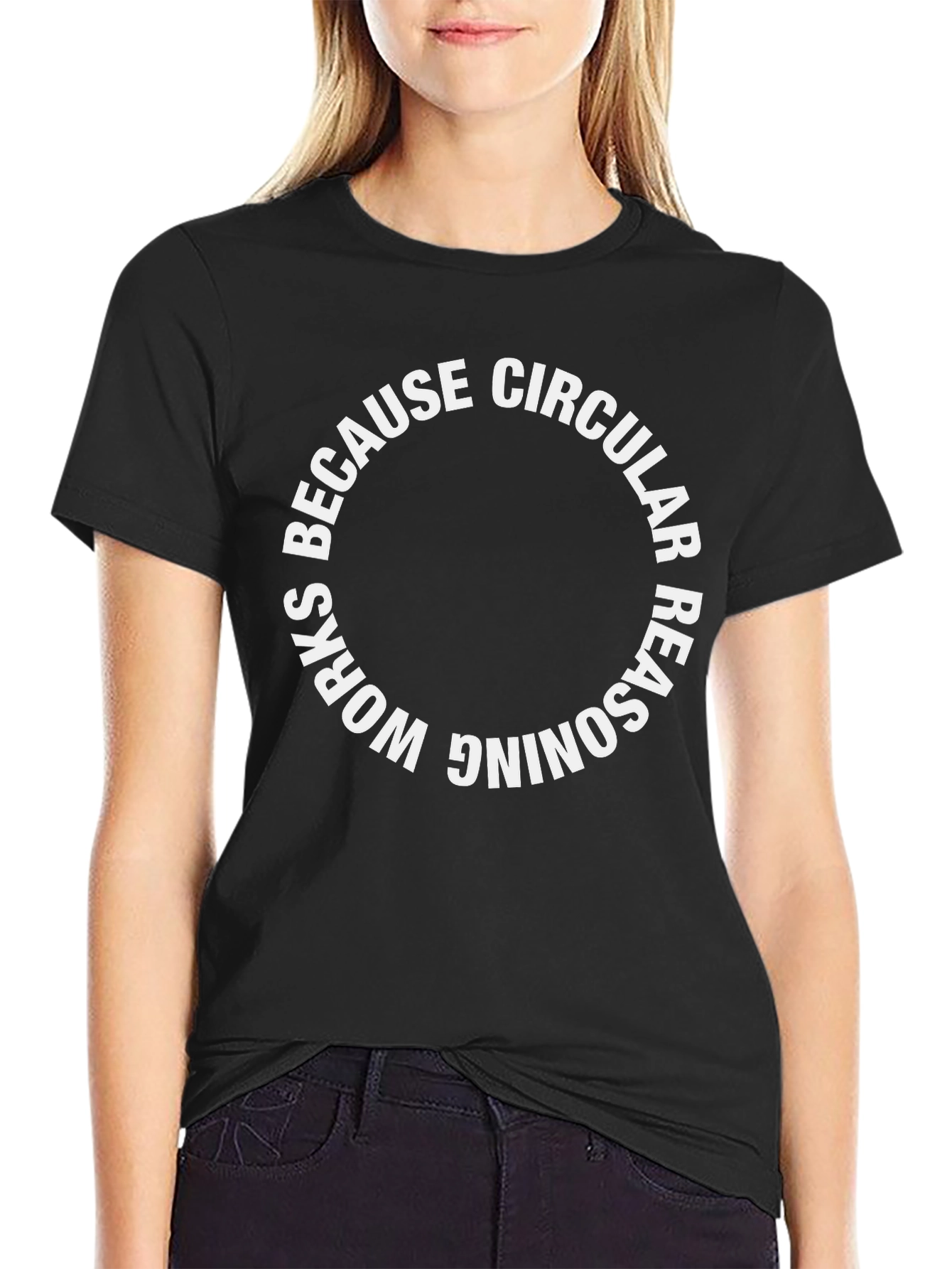 Circular Reasoning Graphic Tee - Black
