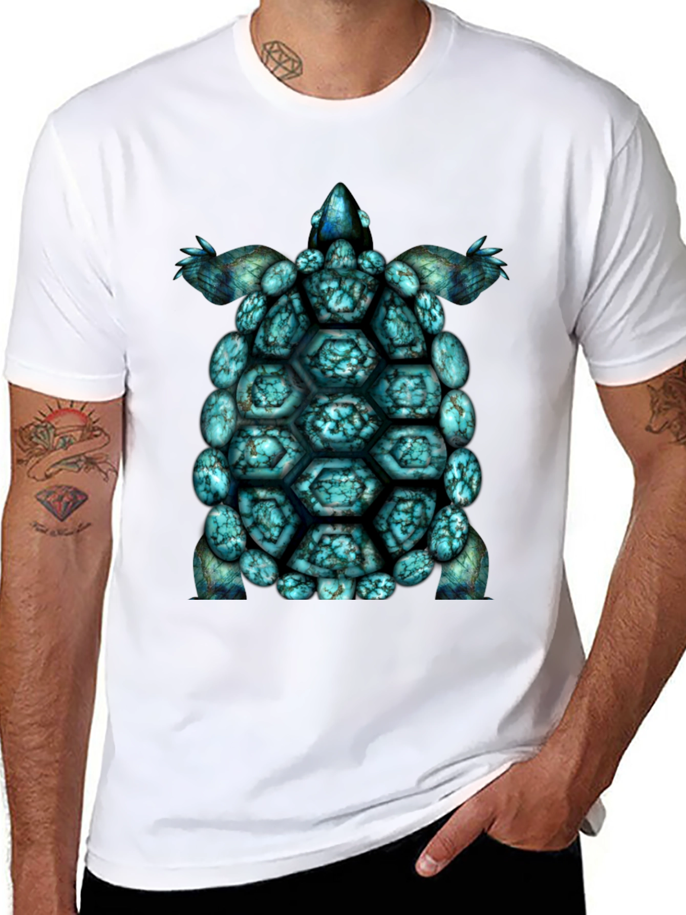 Turtle Shell Graphic Tee - Cool Sea Turtle T-Shirt